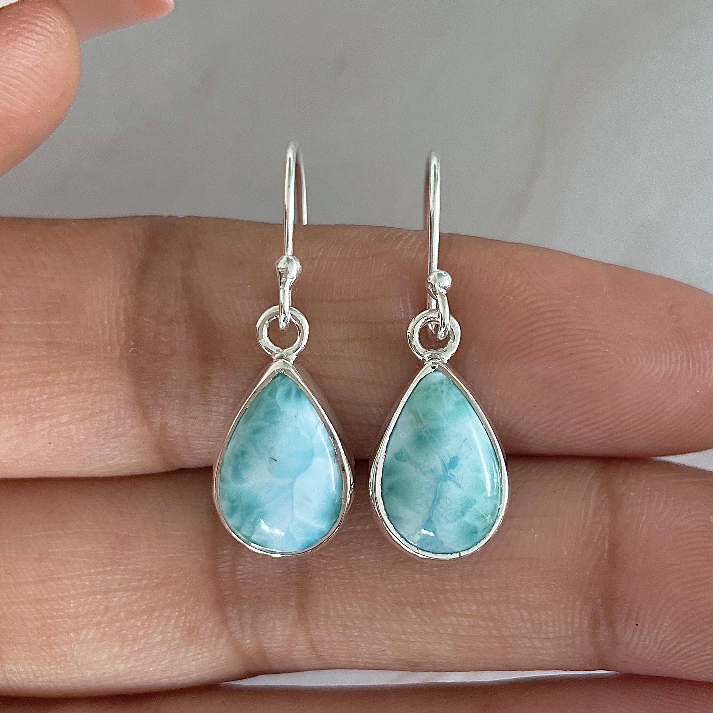 Larimar Earring-(LAR-E-1232.)