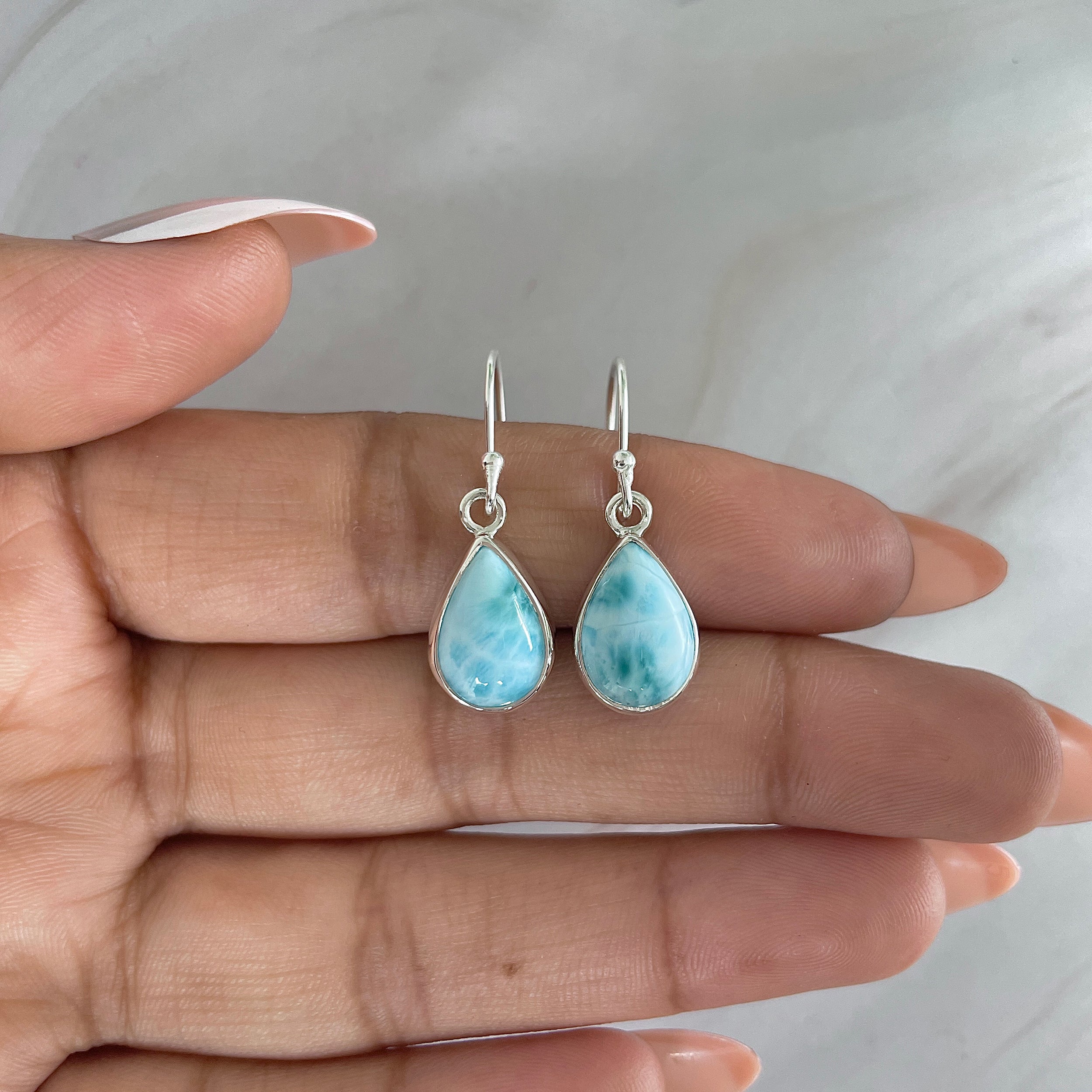 Larimar Earring-(LAR-E-1233.)