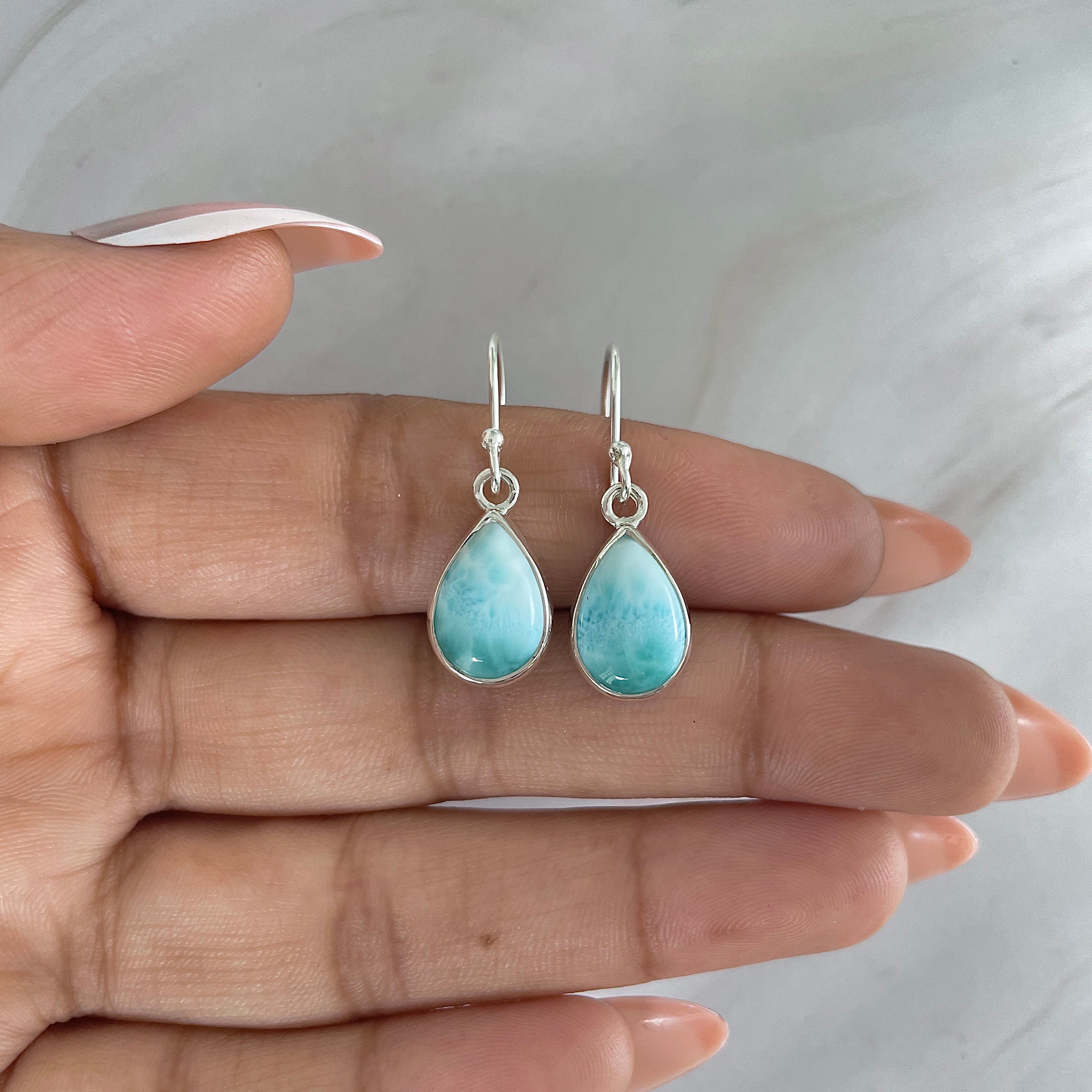 Larimar Earring-(LAR-E-1235.)