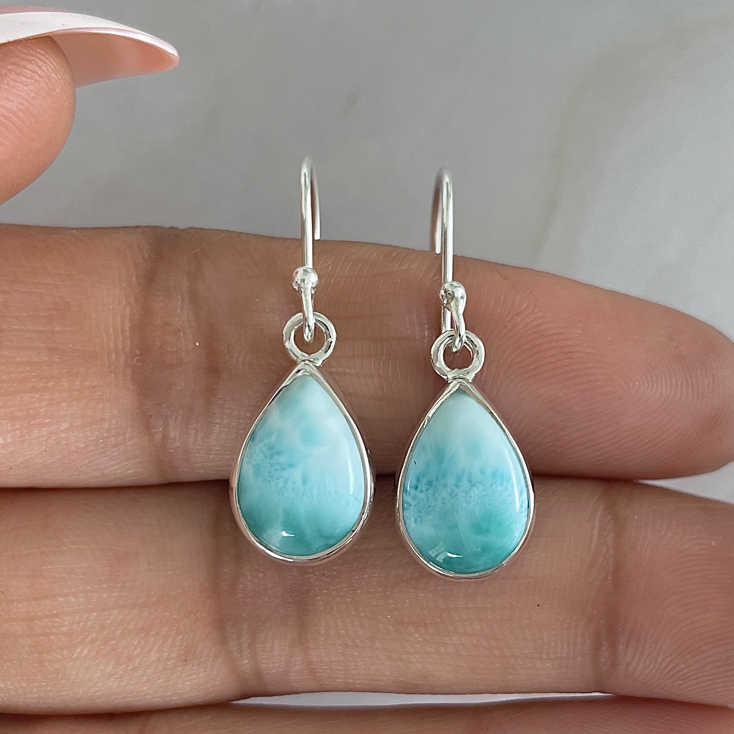 Larimar Earring-(LAR-E-1235.)