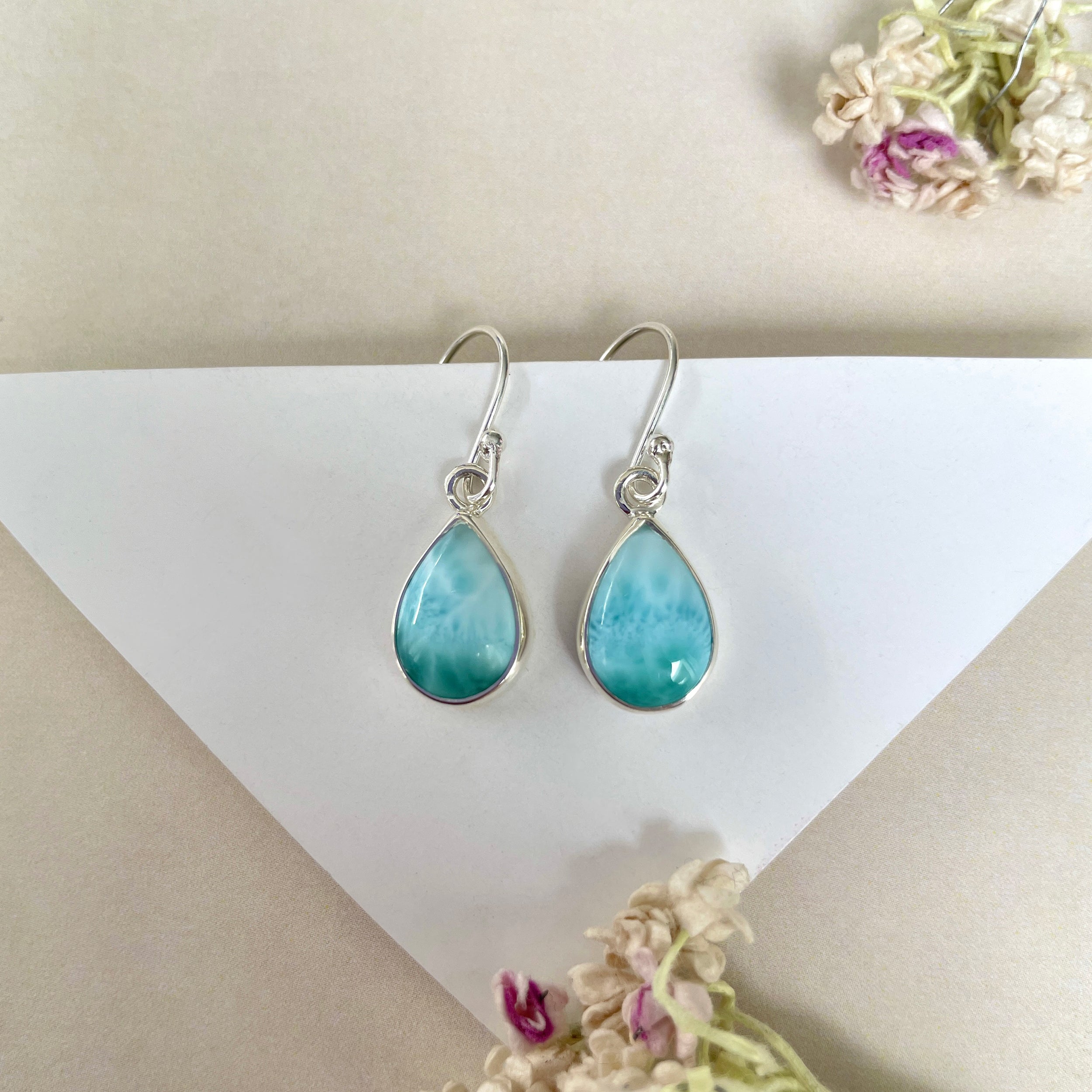 Larimar Earring-(LAR-E-1235.)