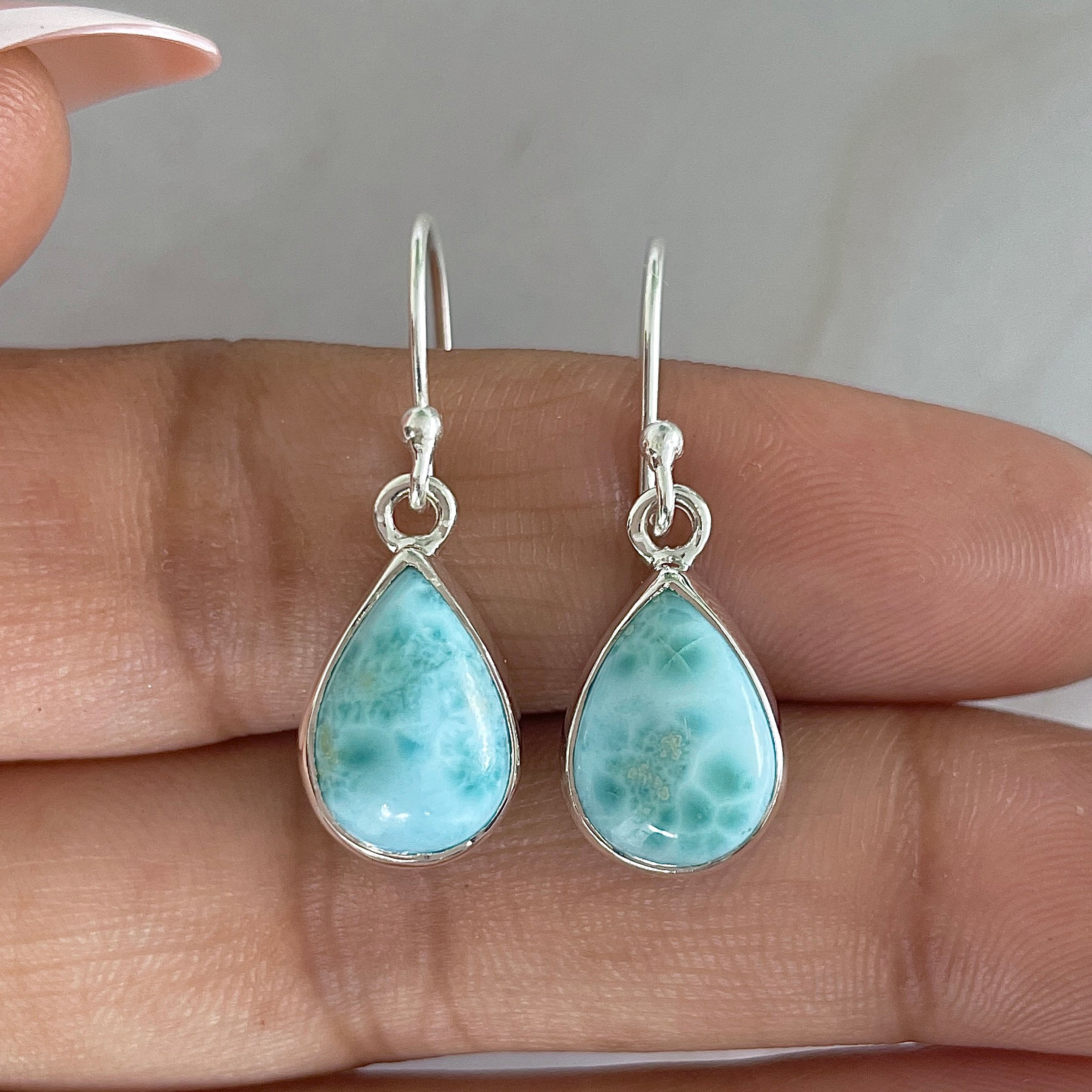 Larimar Earring-(LAR-E-1236.)