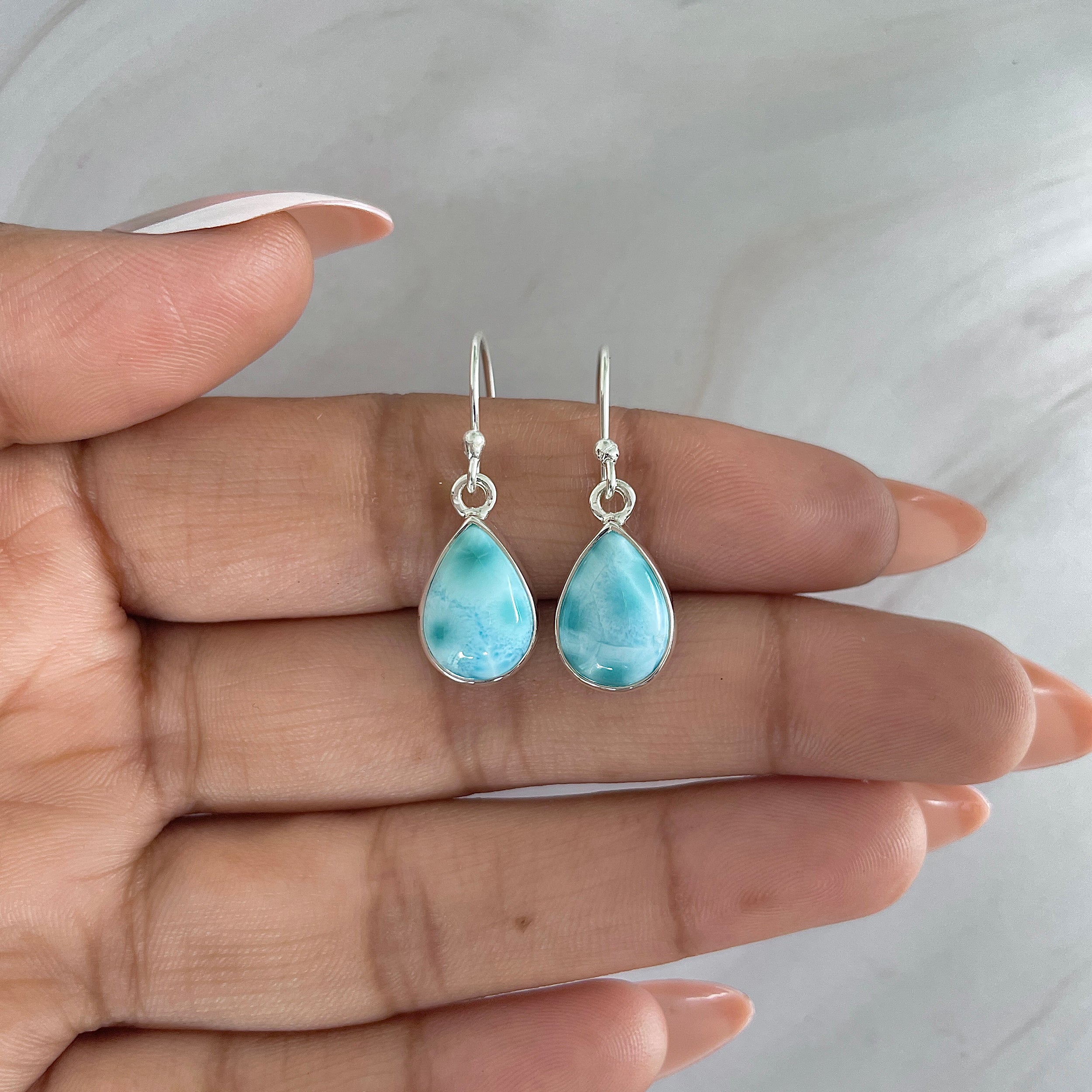 Larimar Earring-(LAR-E-1237.)