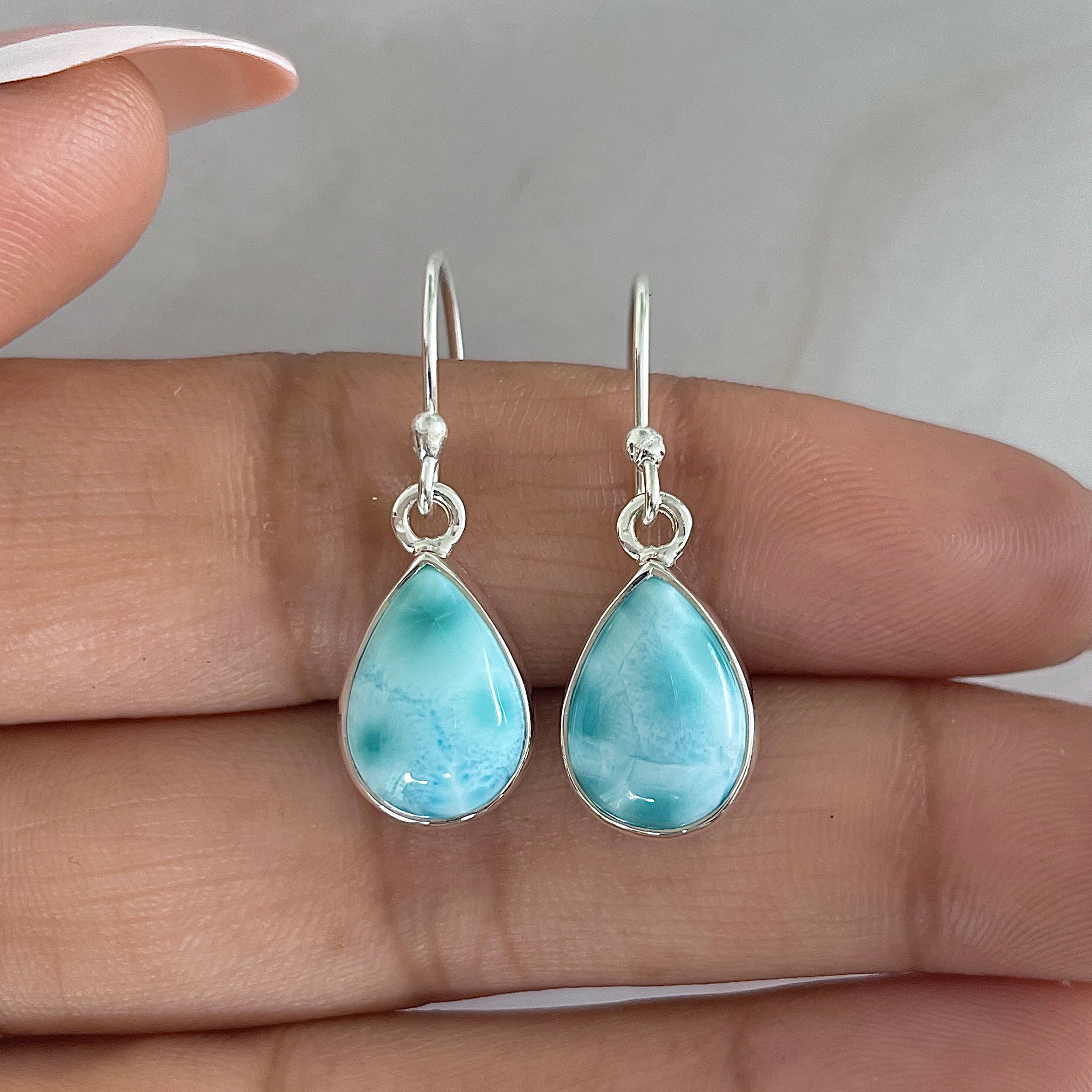 Larimar Earring-(LAR-E-1237.)