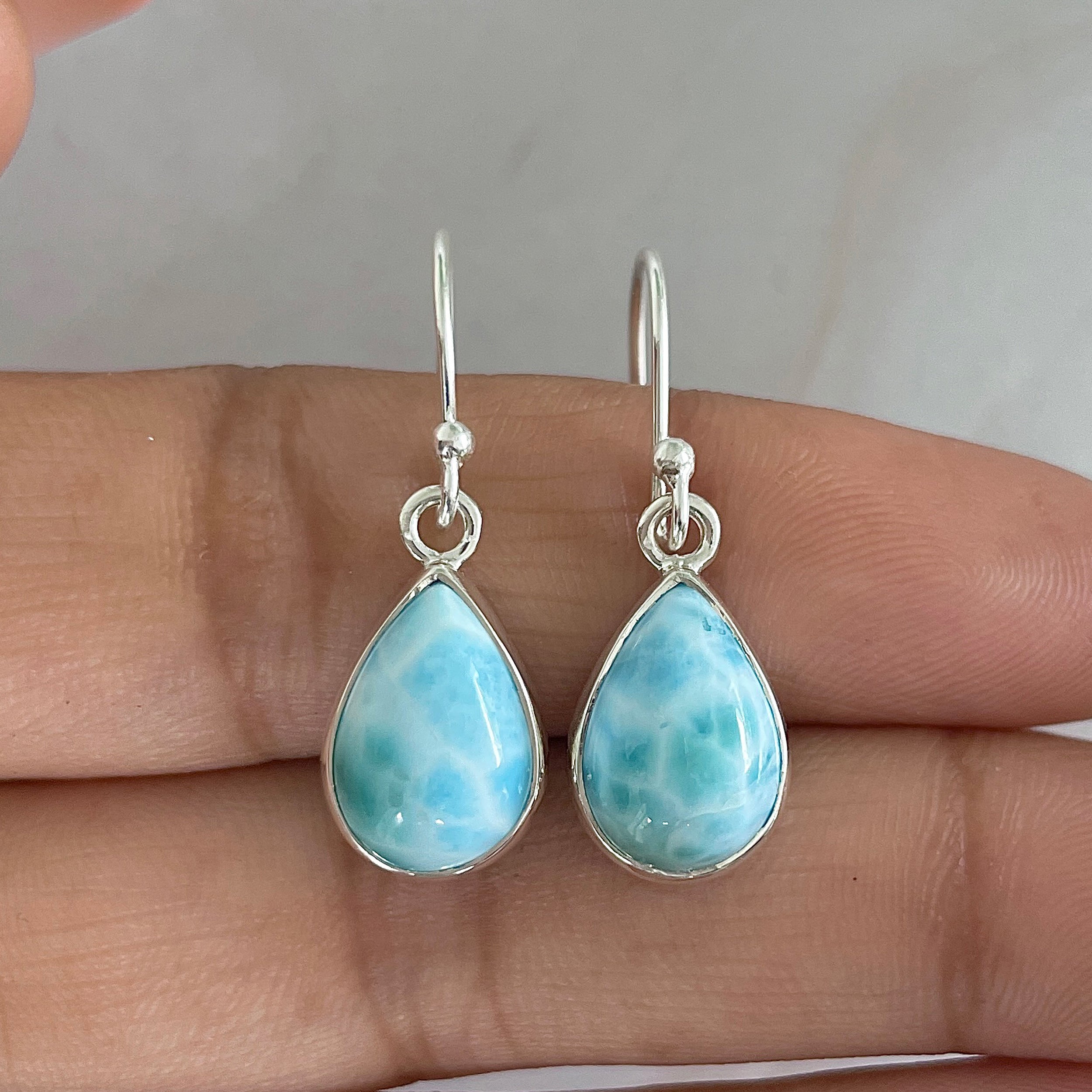 Larimar Earring-(LAR-E-1238.)