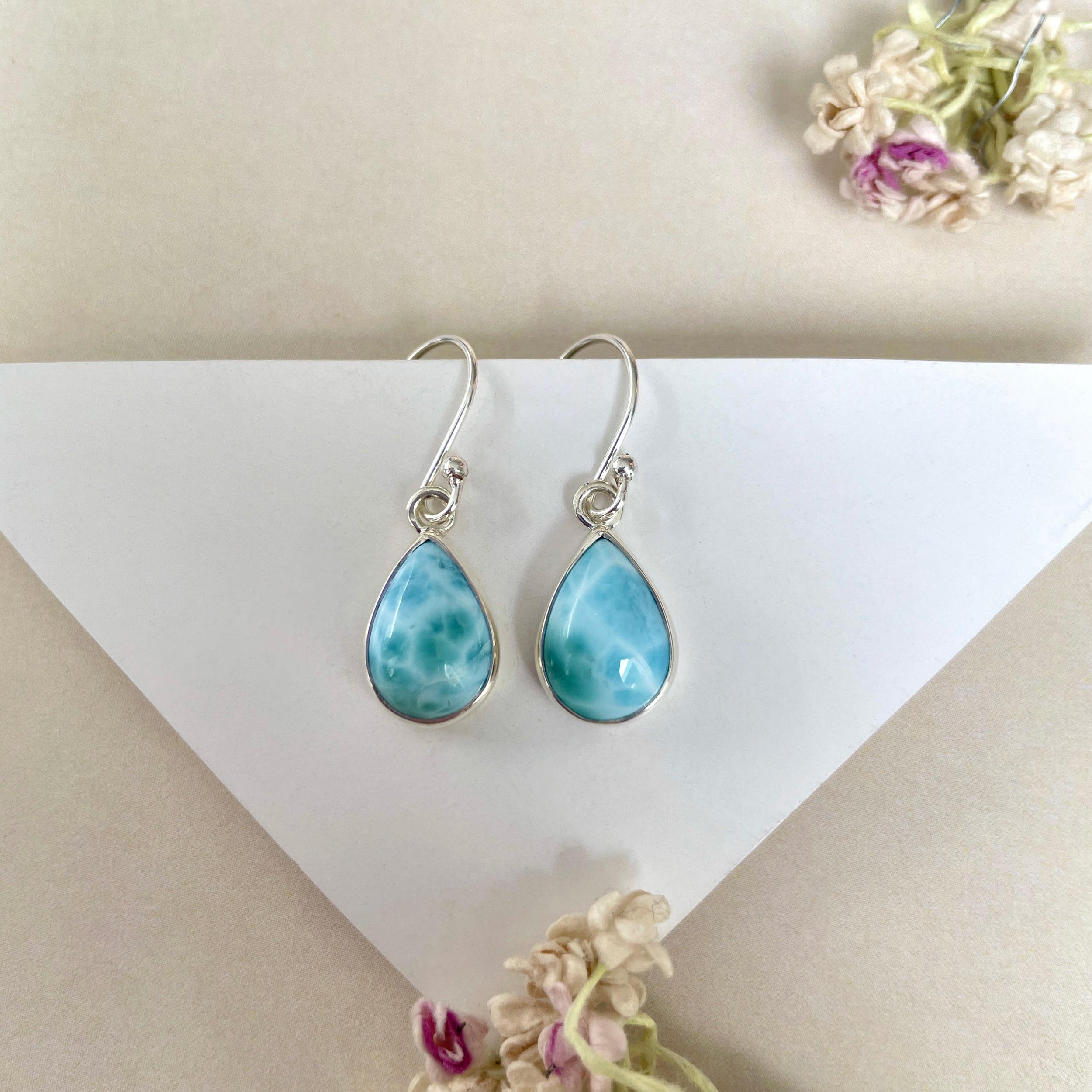 Larimar Earring-(LAR-E-1238.)