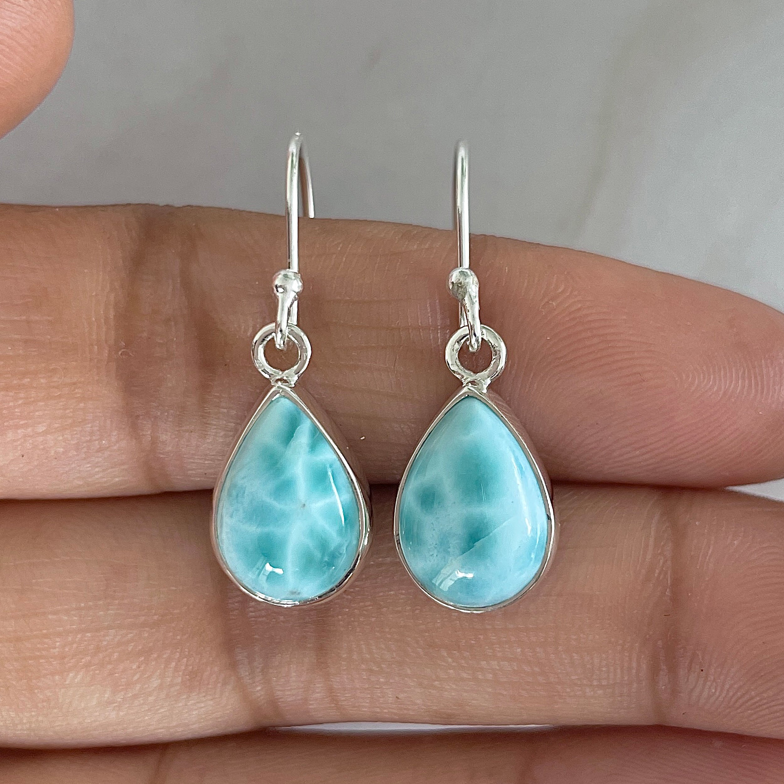 Larimar Earring-(LAR-E-1239.)