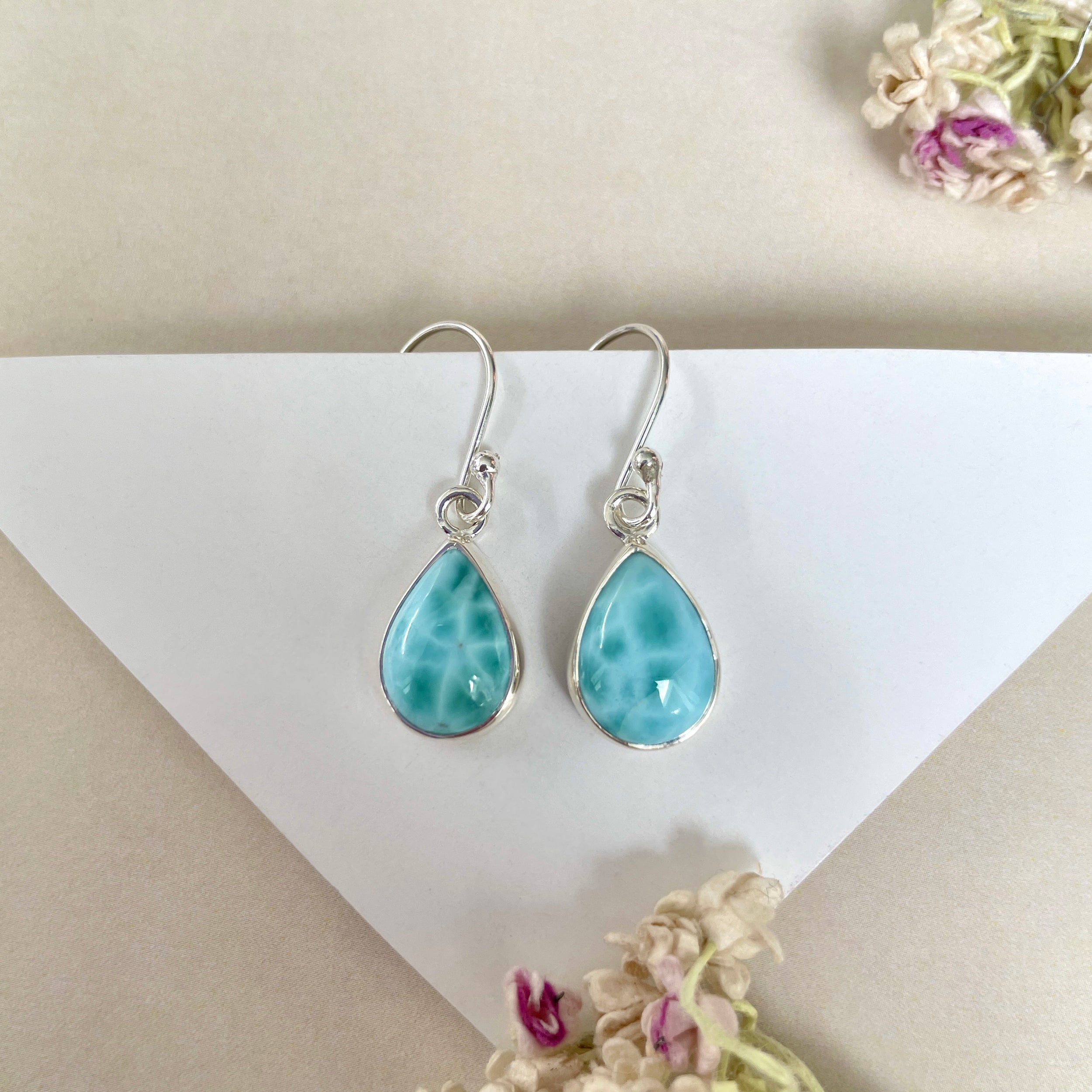 Larimar Earring-(LAR-E-1239.)