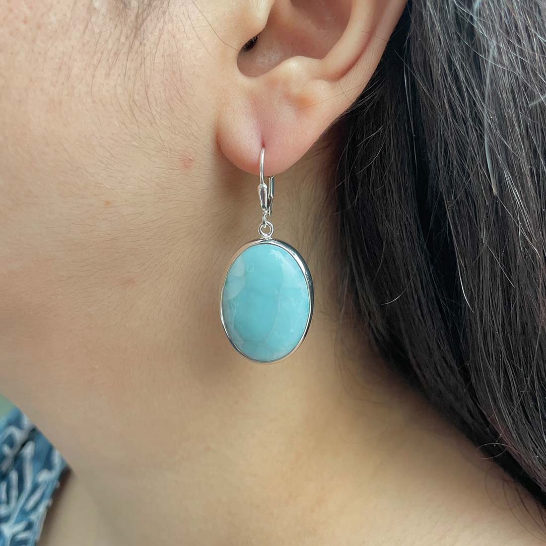 Larimar Earring-(LAR-E-124.)