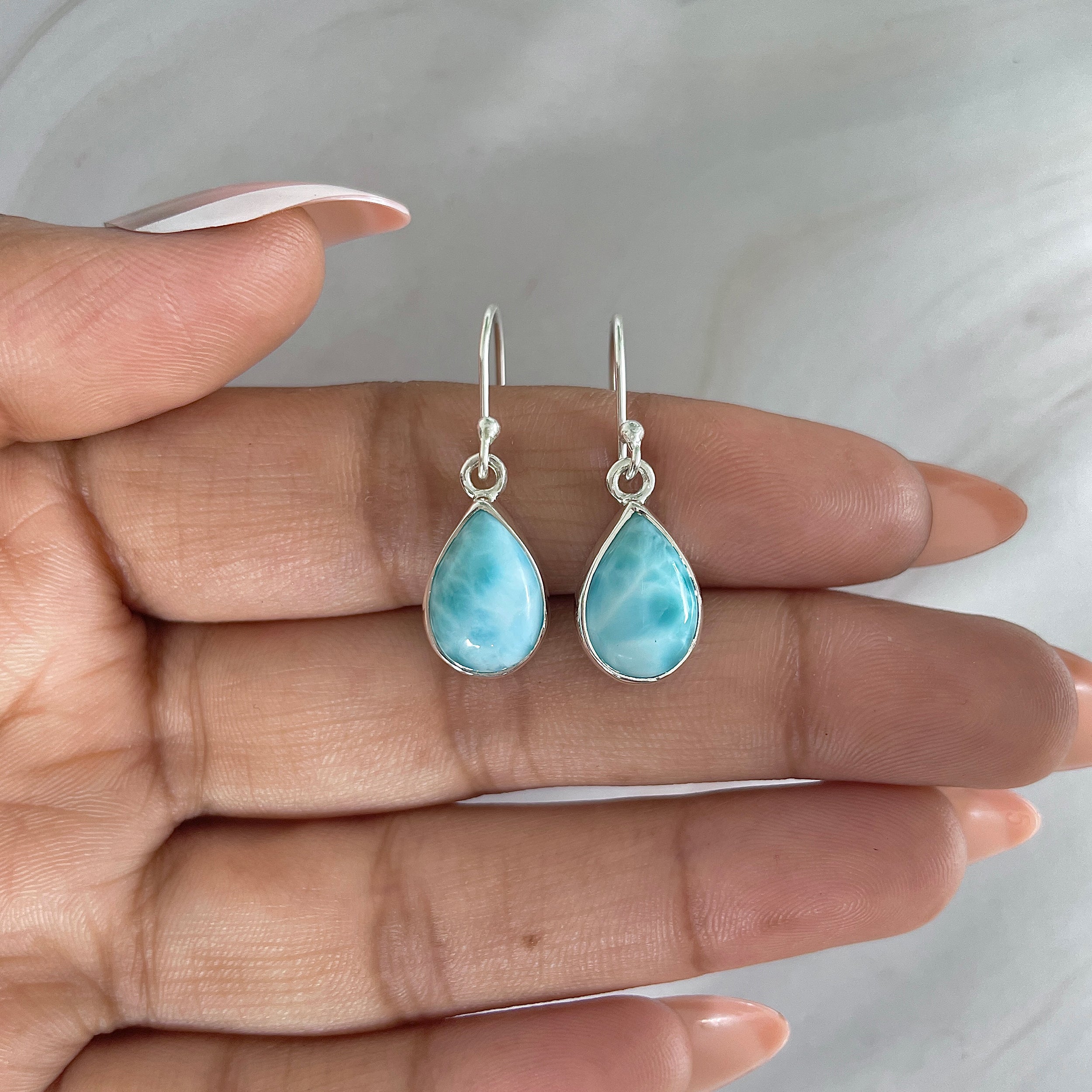 Larimar Earring-(LAR-E-1240.)