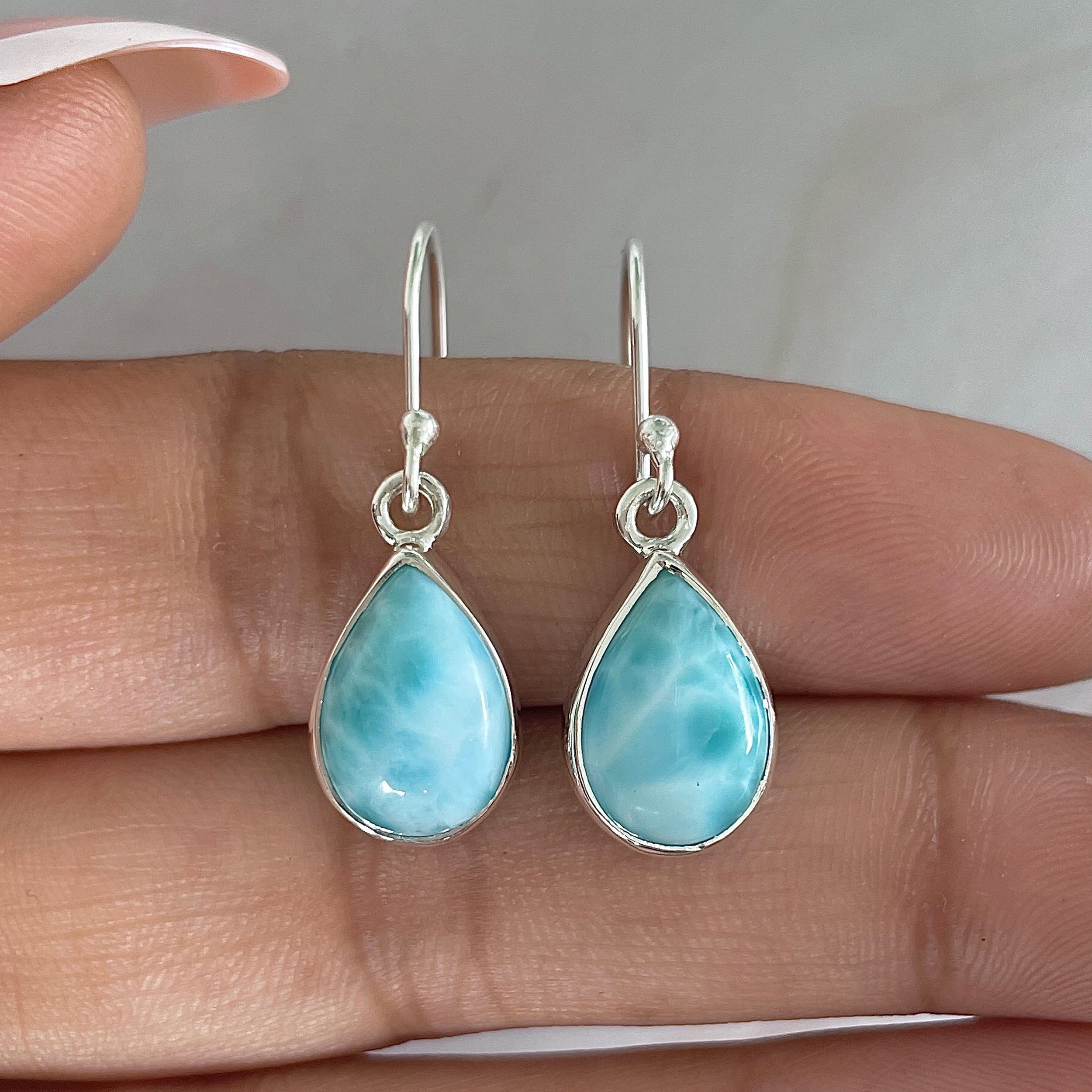Larimar Earring-(LAR-E-1240.)
