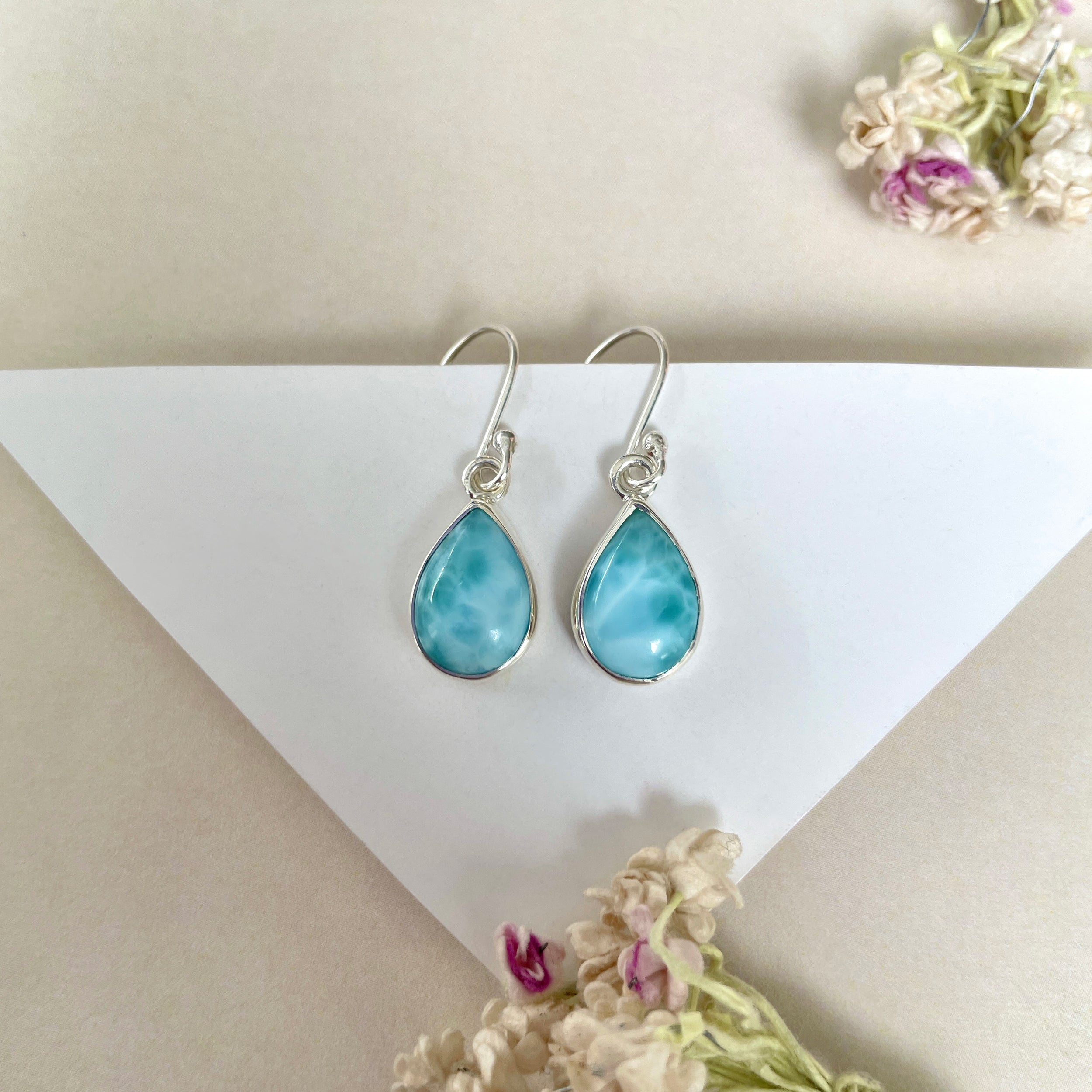 Larimar Earring-(LAR-E-1240.)