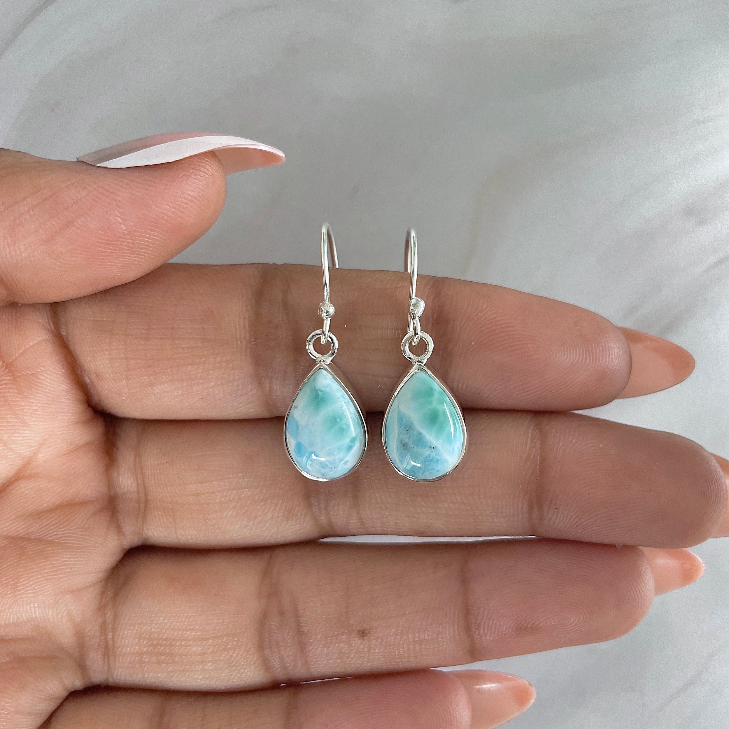 Larimar Earring-(LAR-E-1241.)