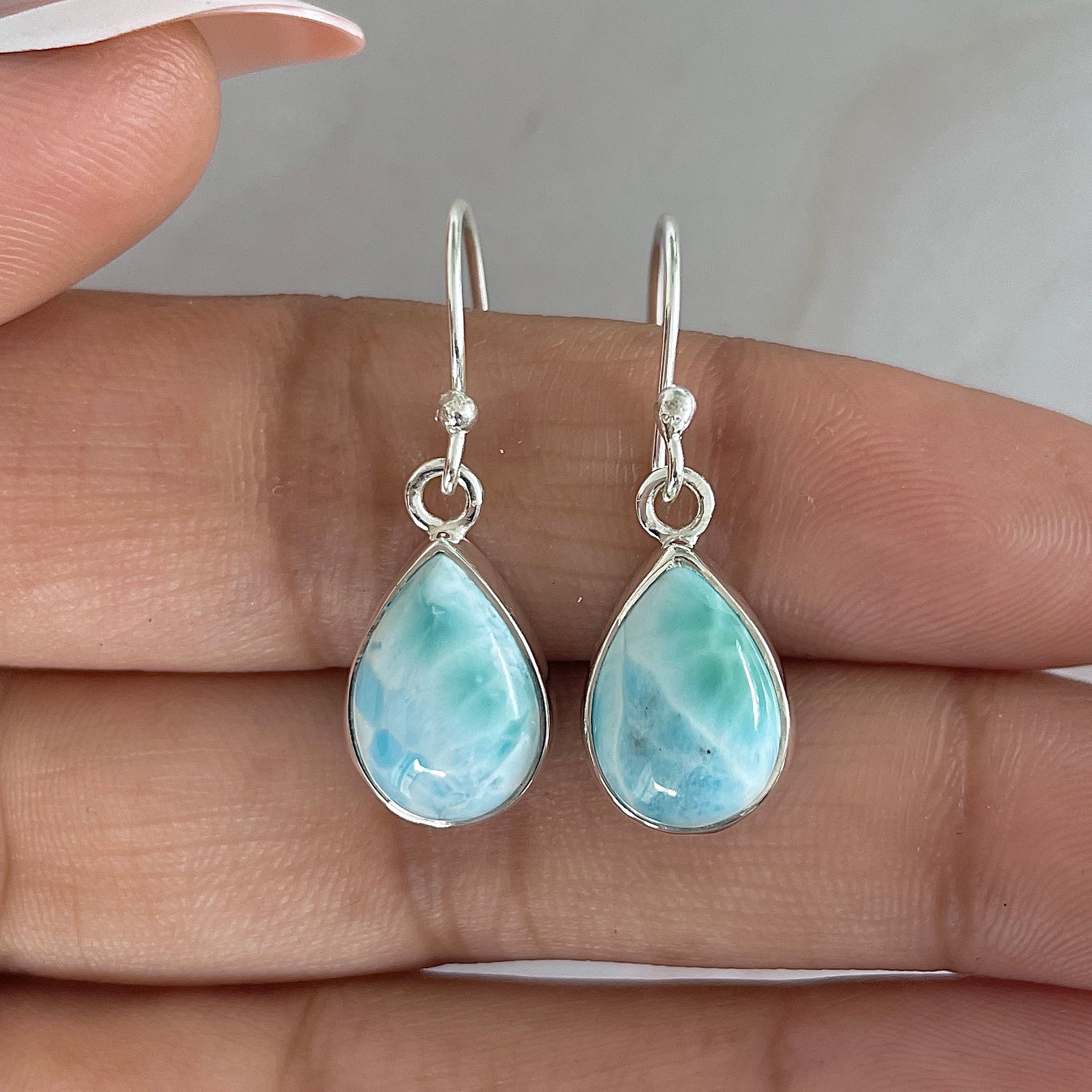 Larimar Earring-(LAR-E-1241.)