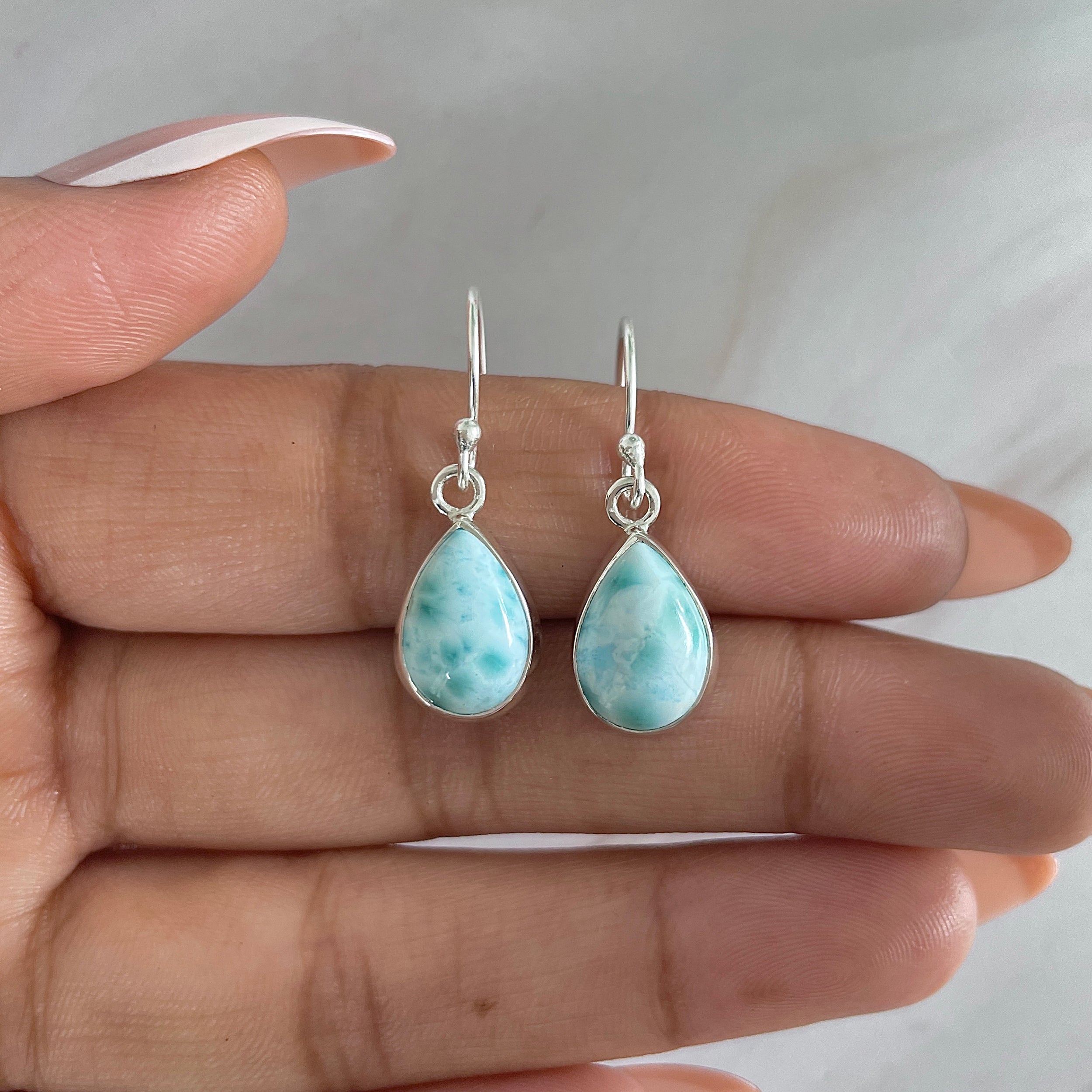 Larimar Earring-(LAR-E-1243.)