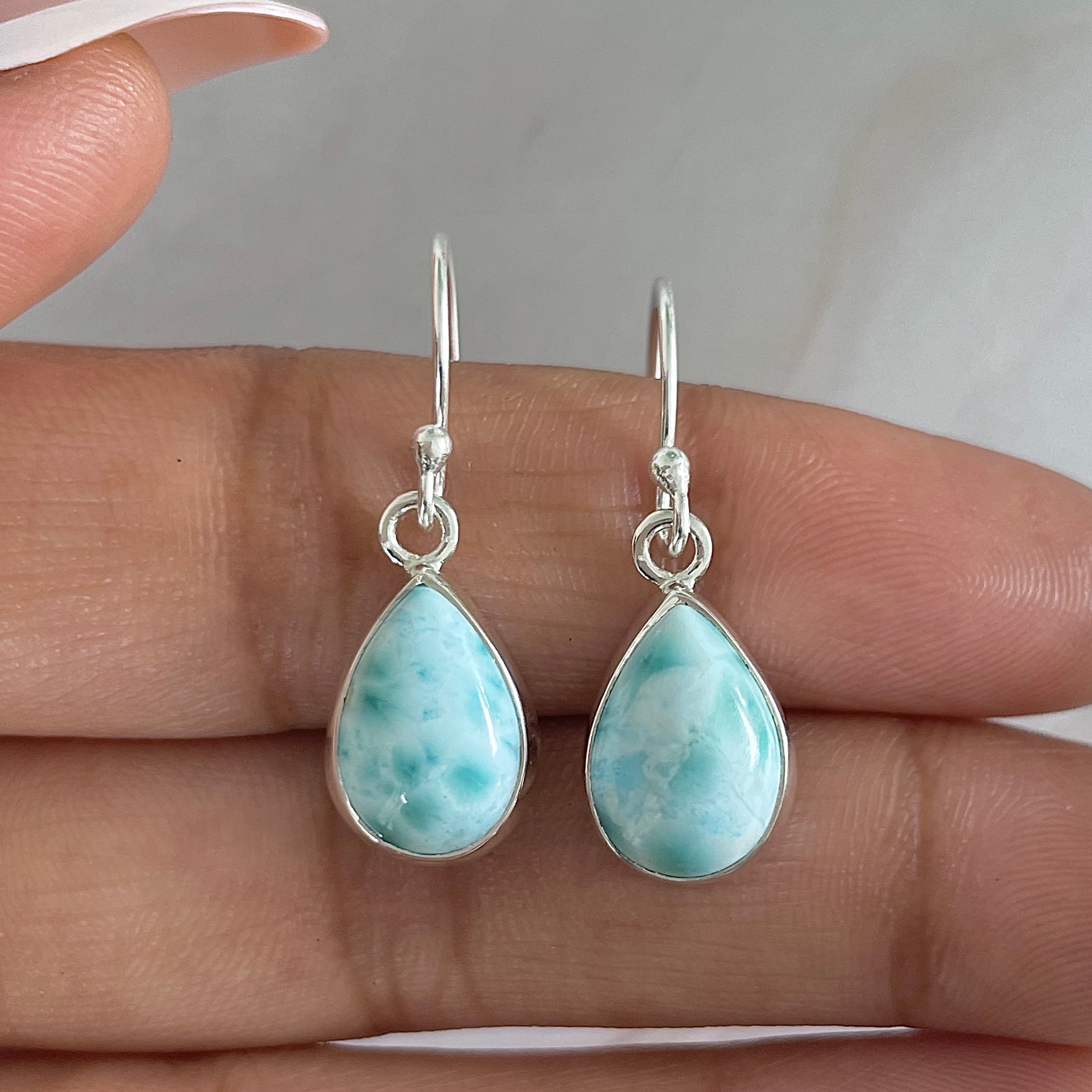 Larimar Earring-(LAR-E-1243.)