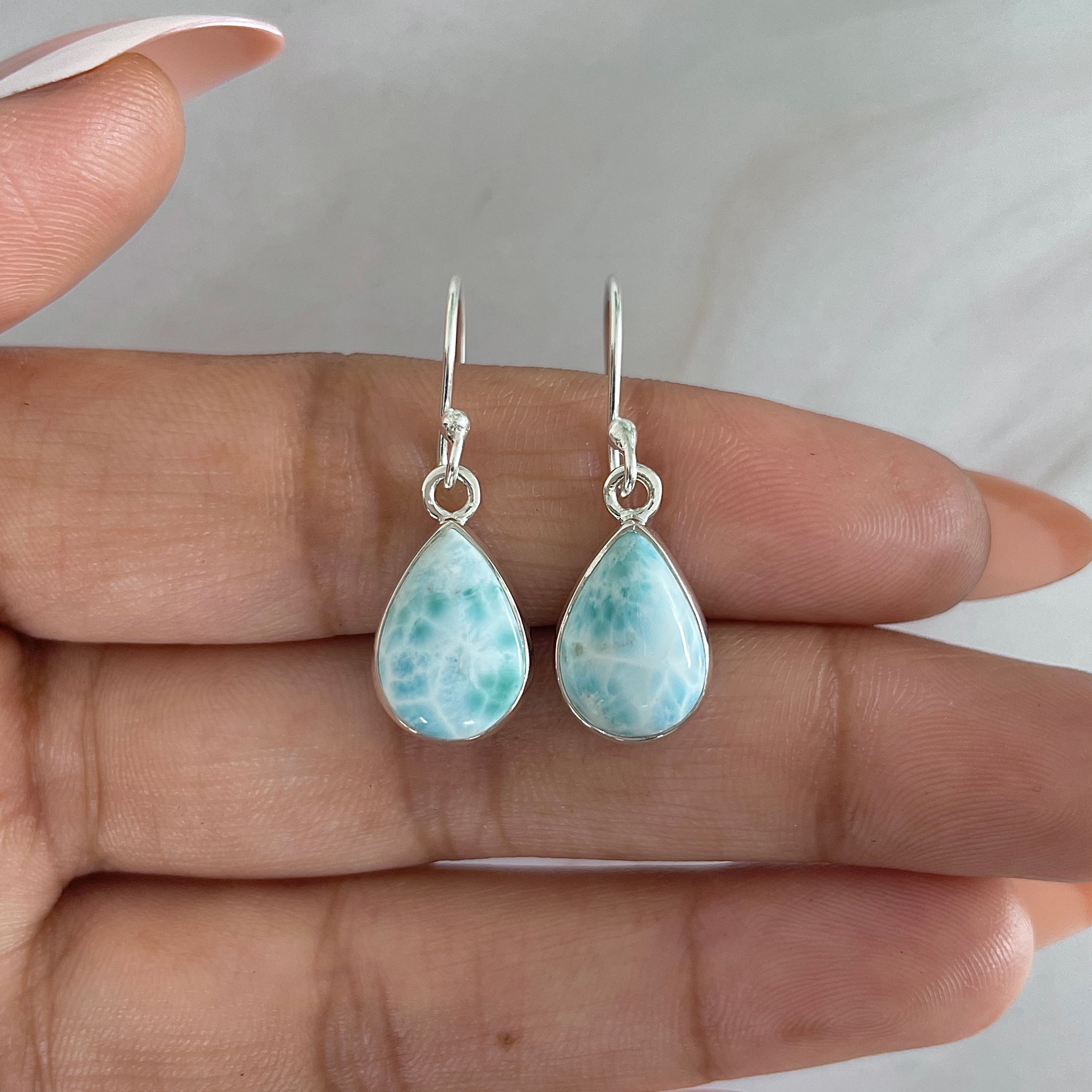 Larimar Earring-(LAR-E-1244.)