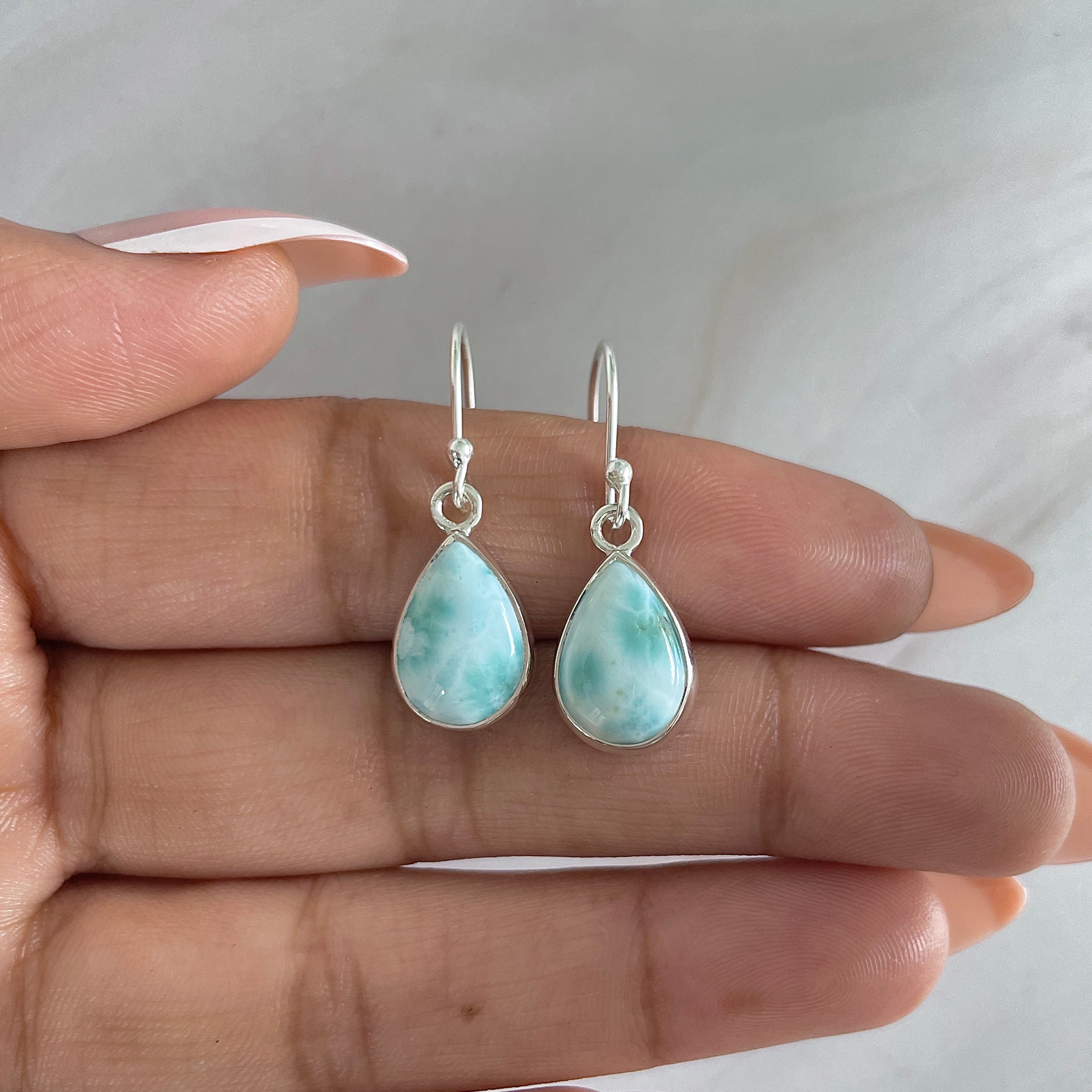 Larimar Earring-(LAR-E-1245.)