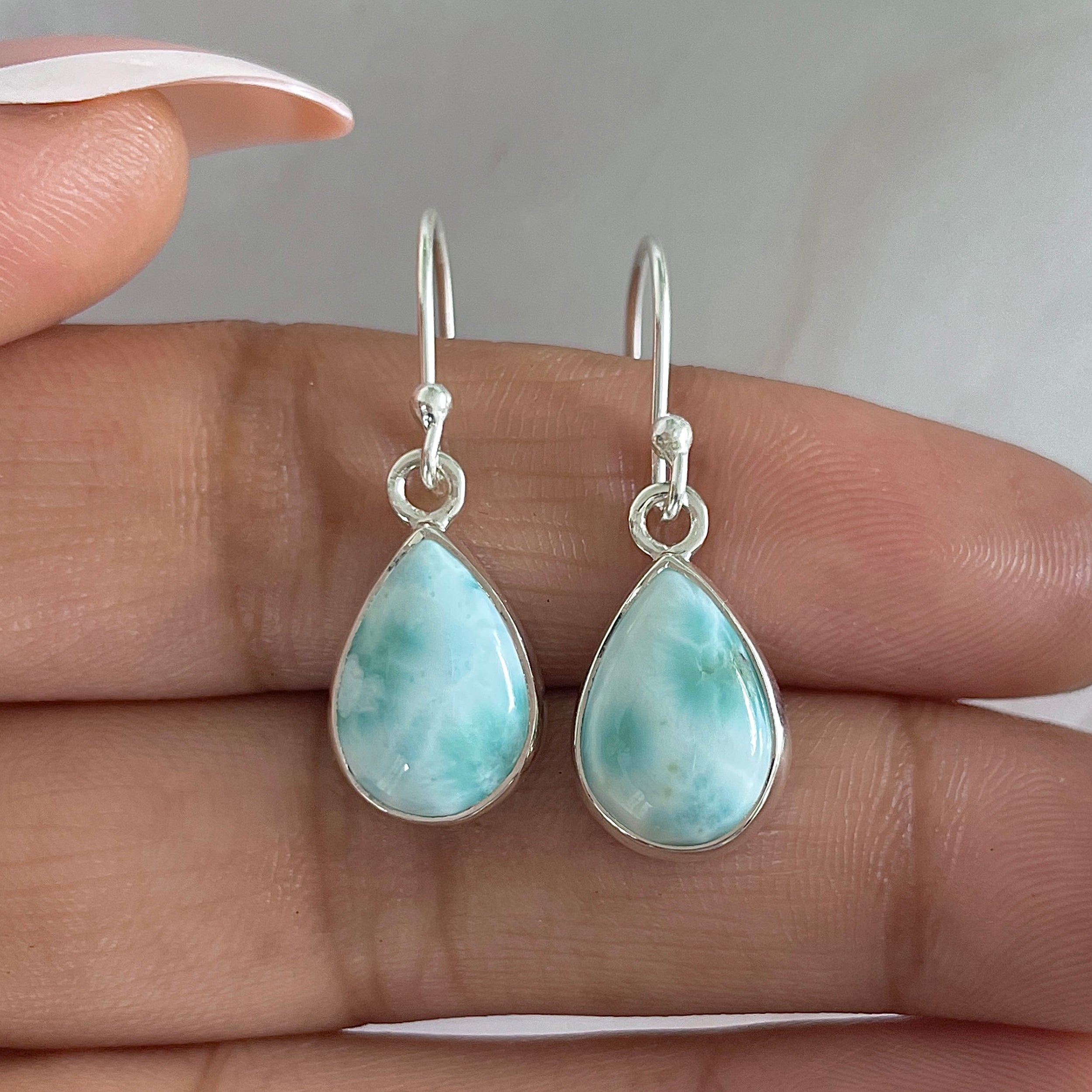 Larimar Earring-(LAR-E-1245.)