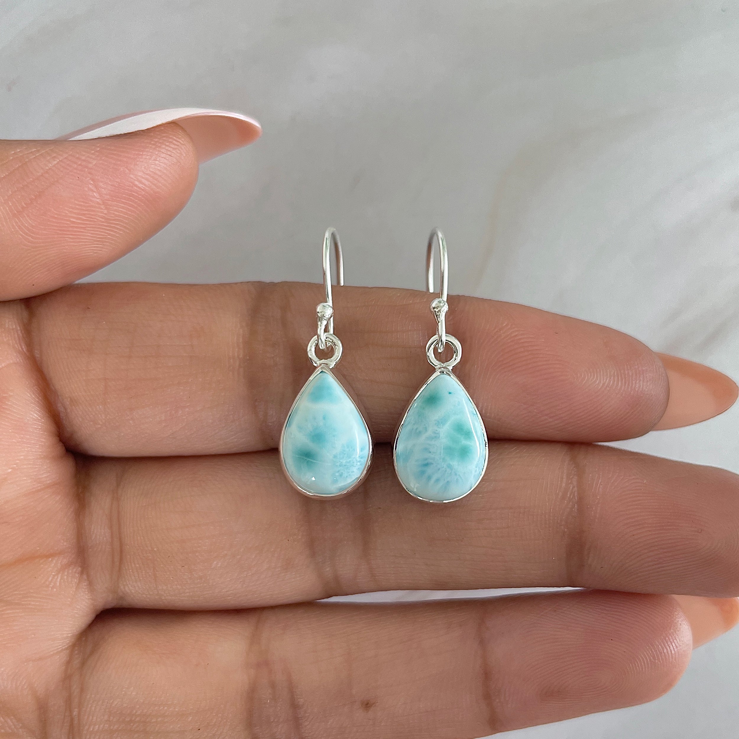 Larimar Earring-(LAR-E-1246.)