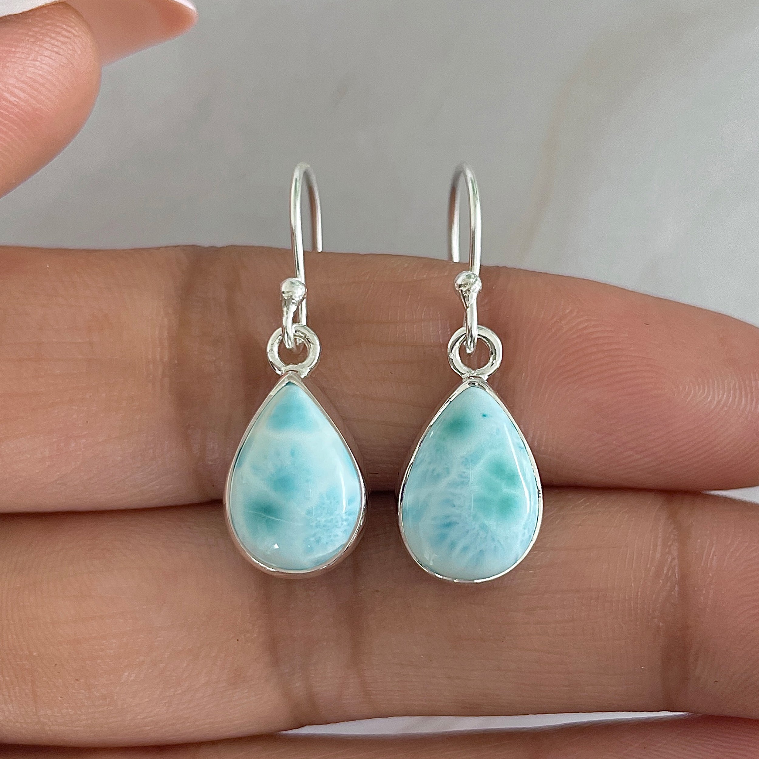 Larimar Earring-(LAR-E-1246.)