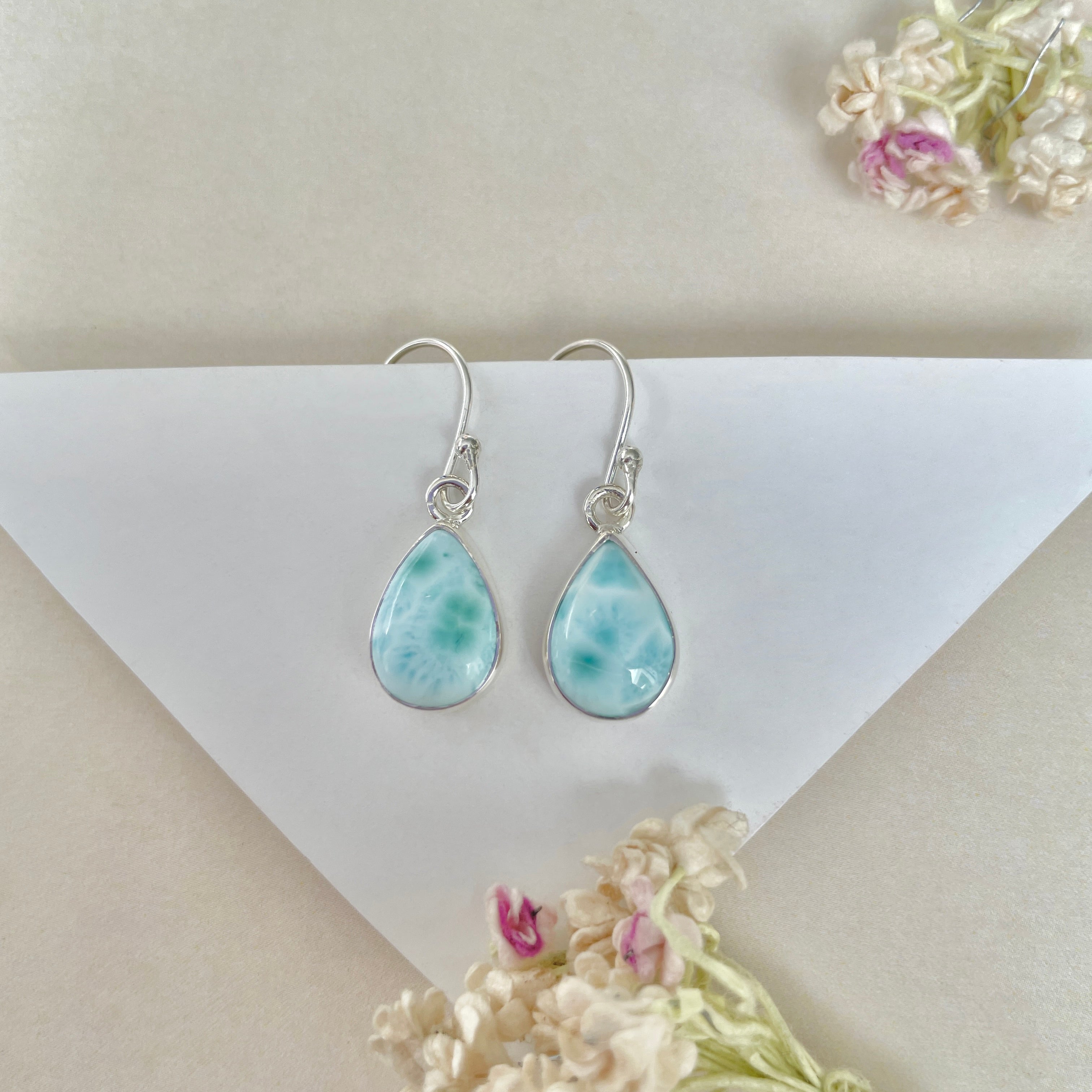 Larimar Earring-(LAR-E-1246.)