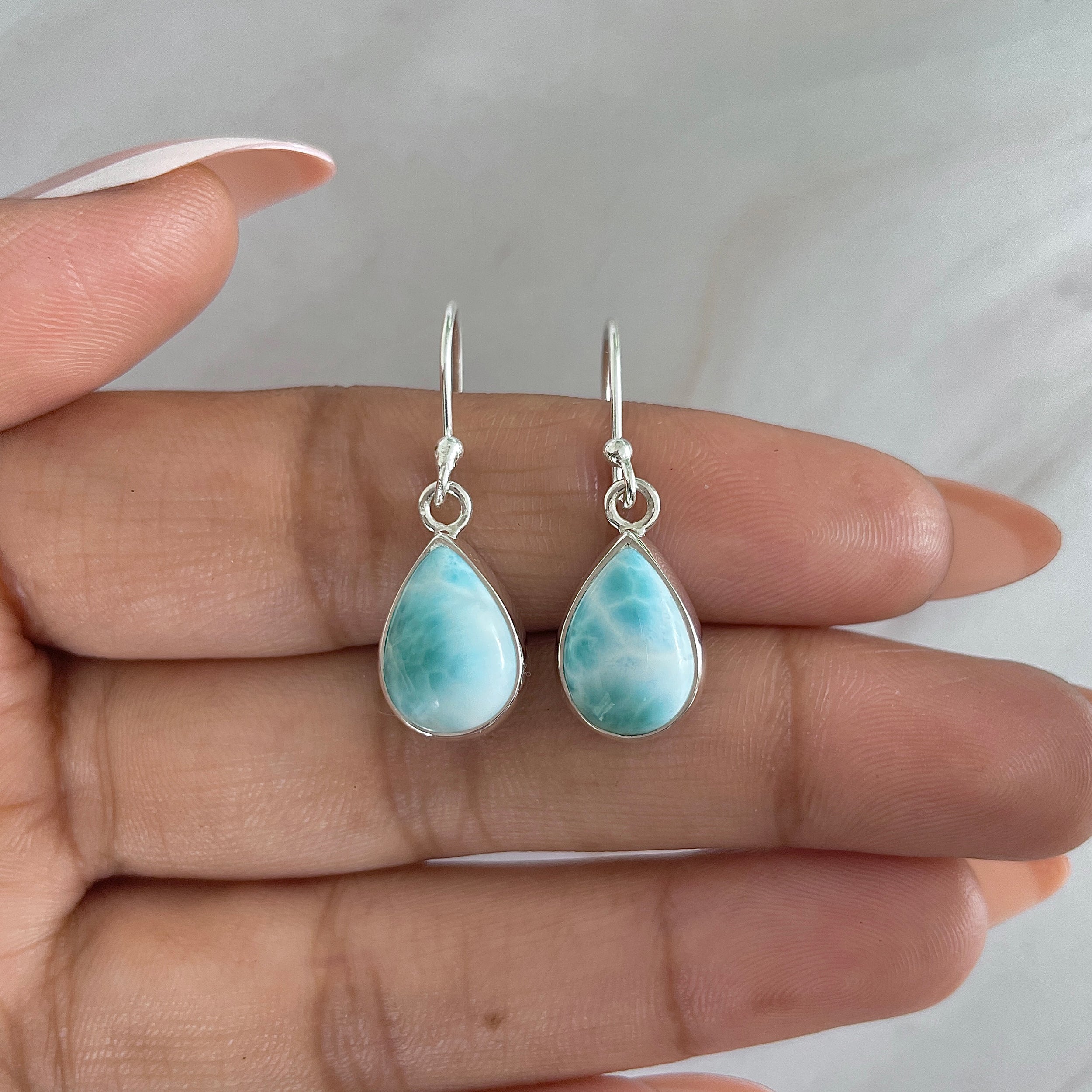 Larimar Earring-(LAR-E-1247.)