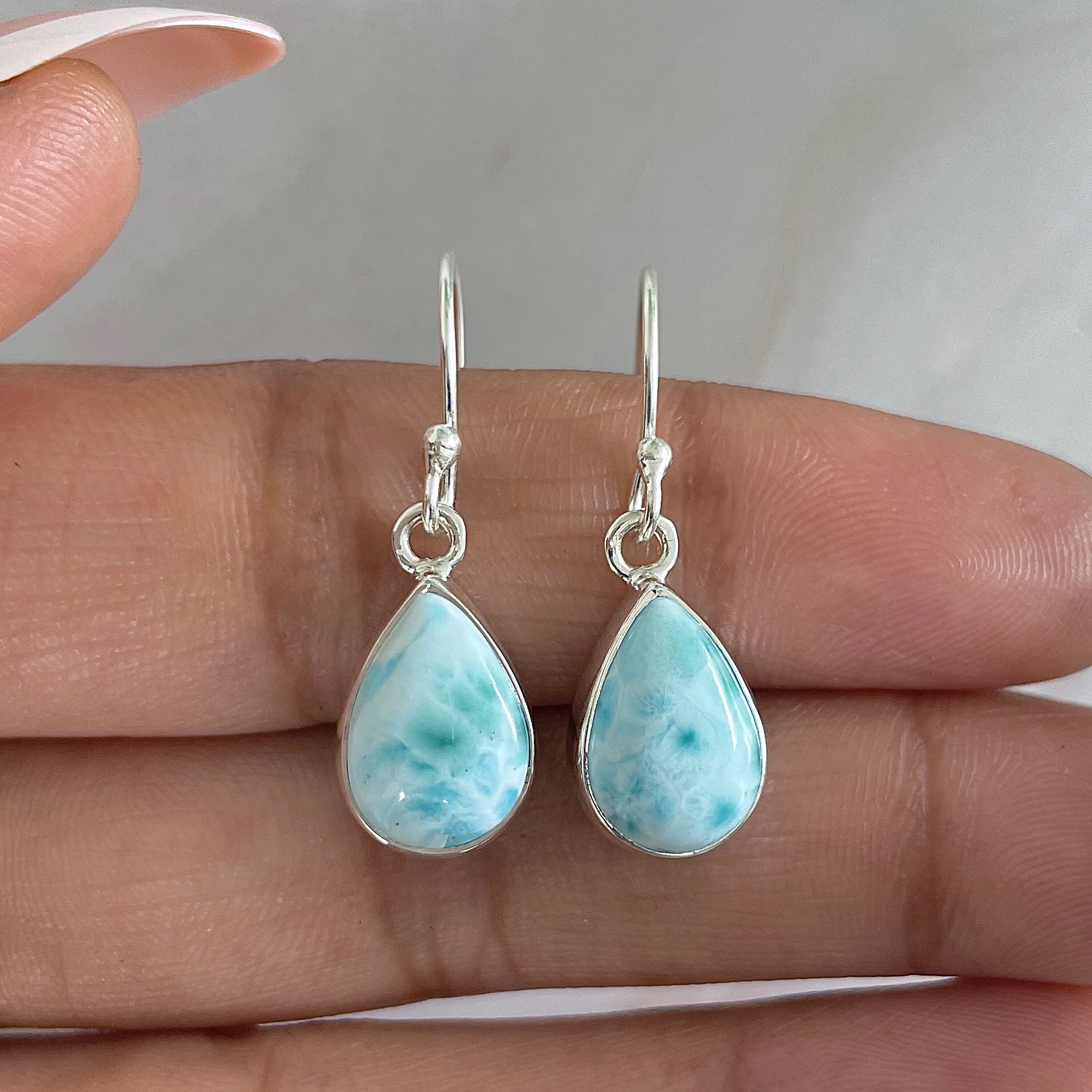 Larimar Earring-(LAR-E-1248.)
