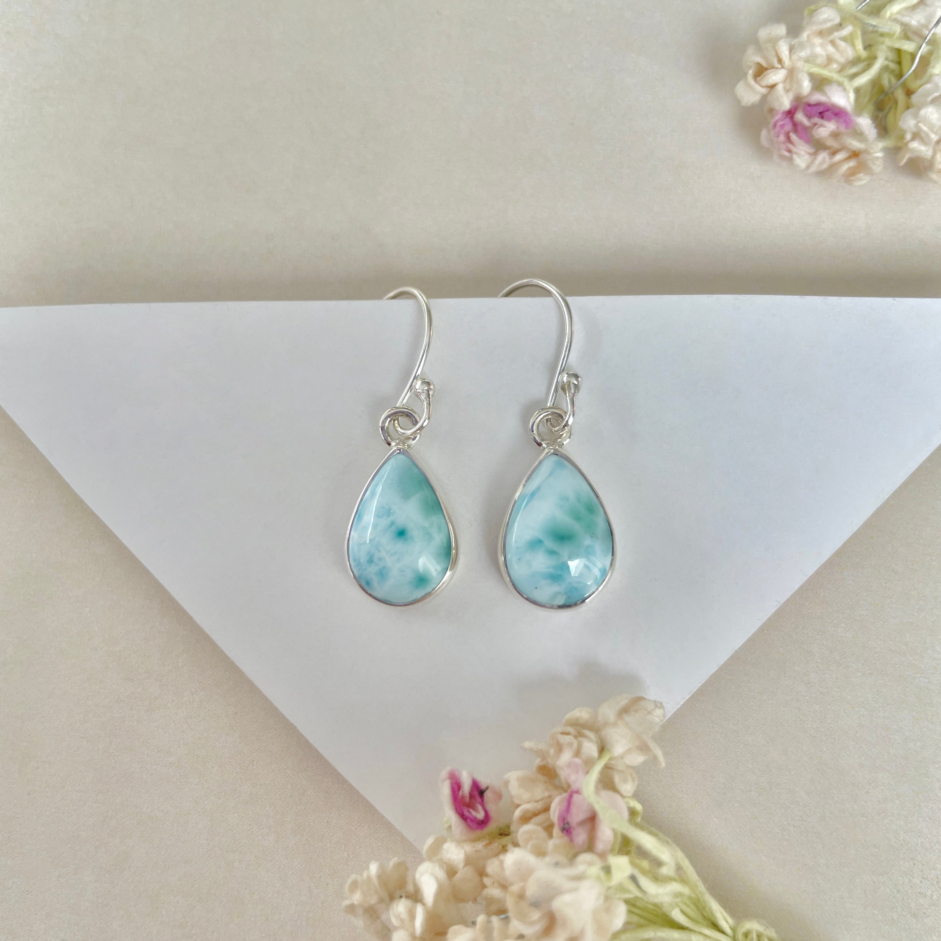Larimar Earring-(LAR-E-1248.)