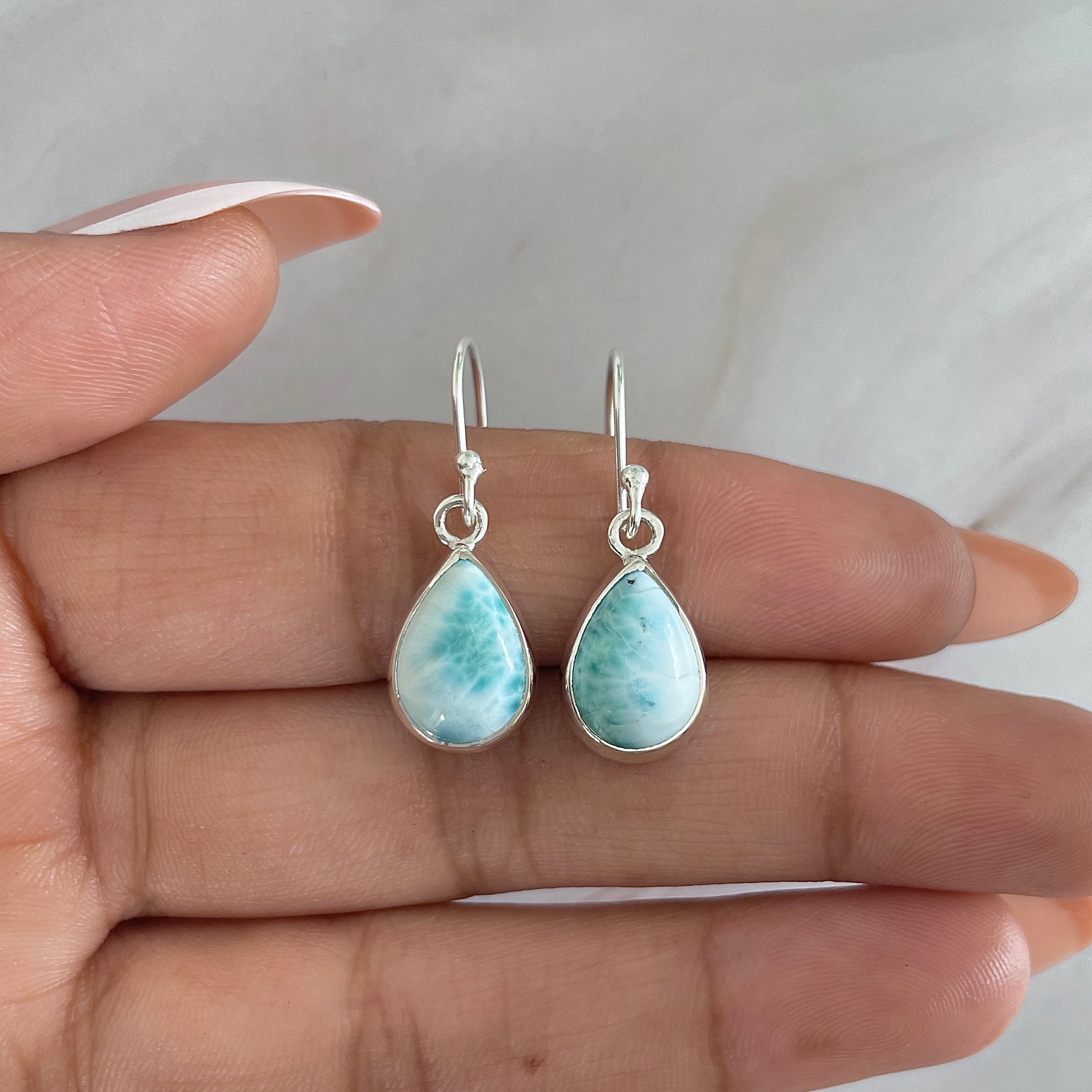 Larimar Earring-(LAR-E-1249.)