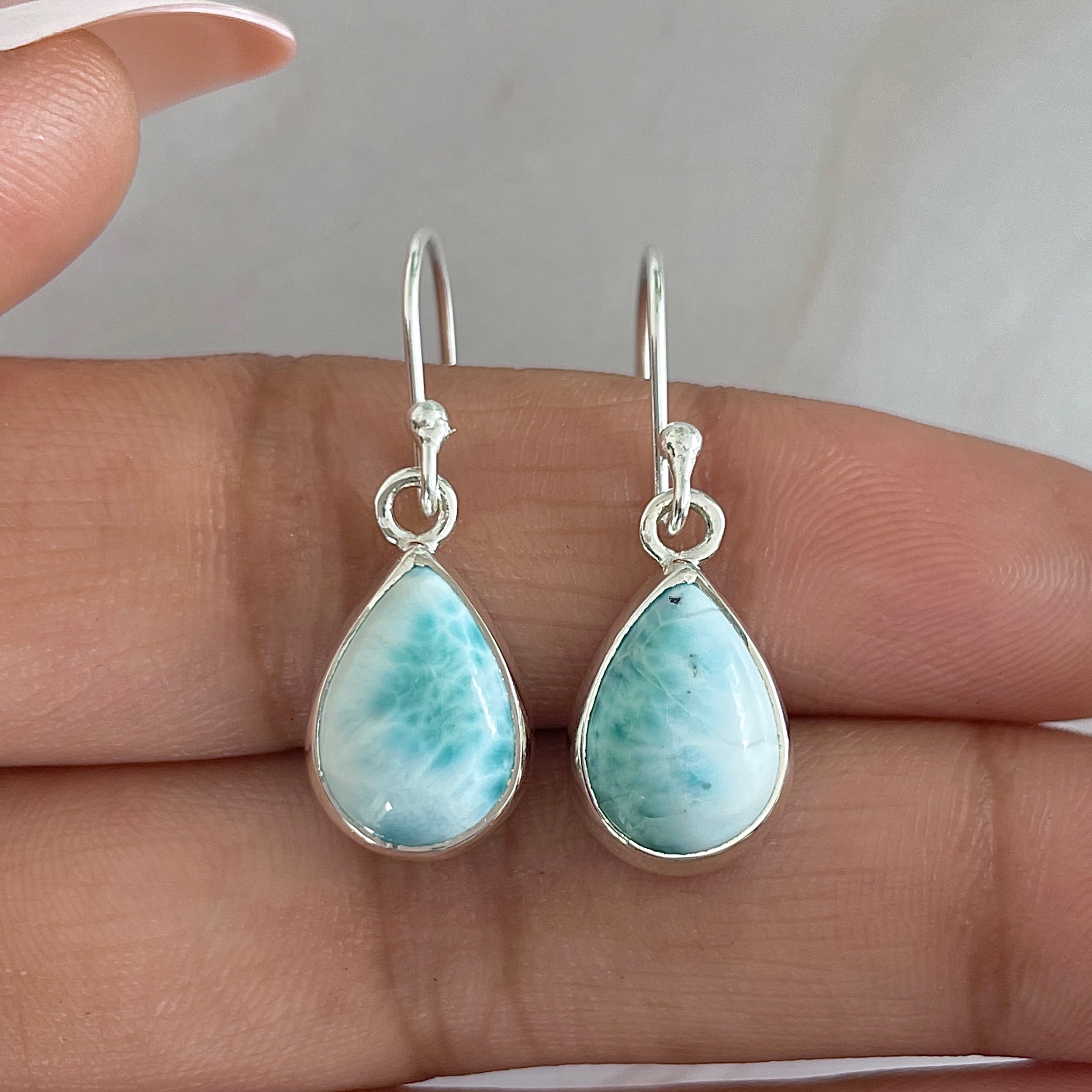 Larimar Earring-(LAR-E-1249.)