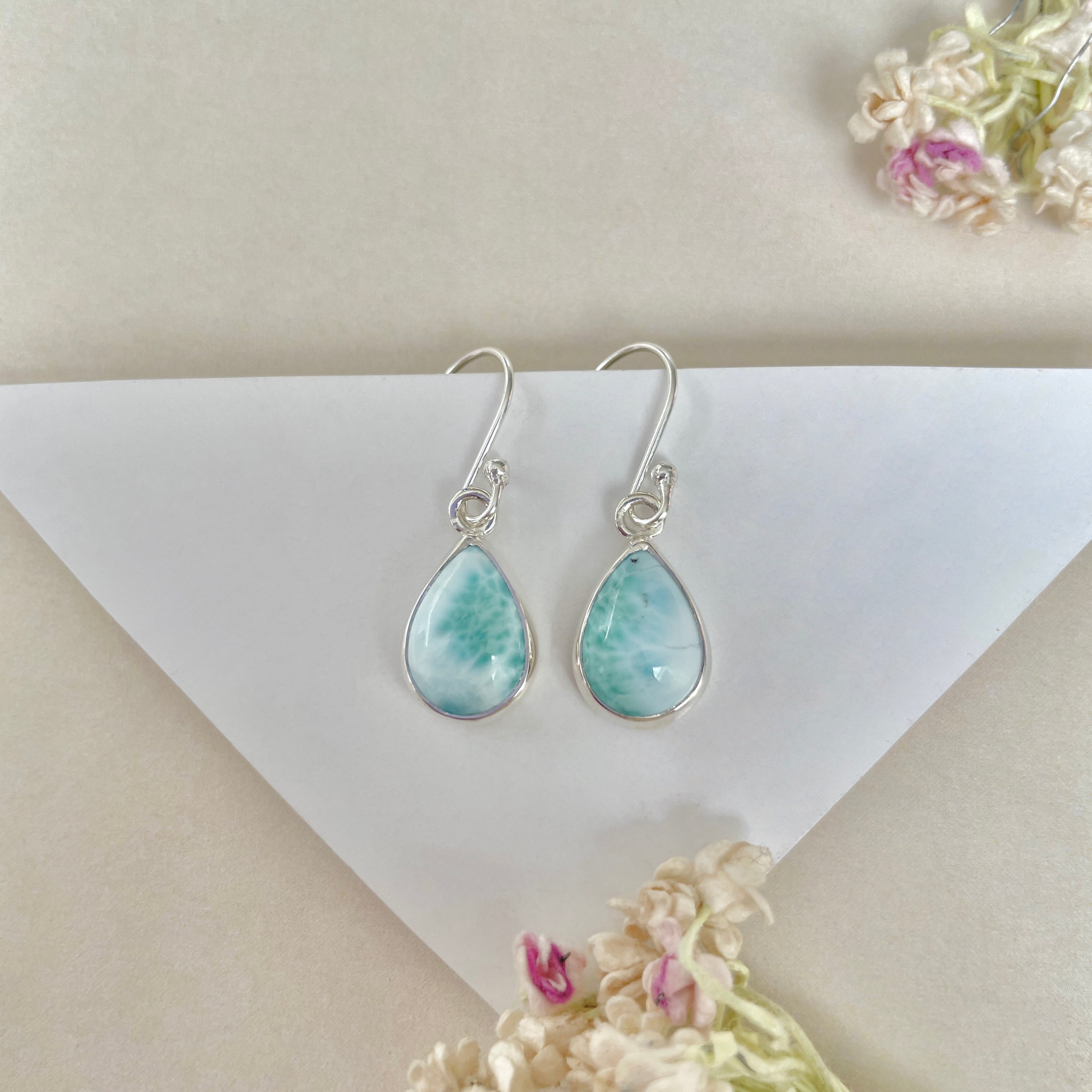 Larimar Earring-(LAR-E-1249.)