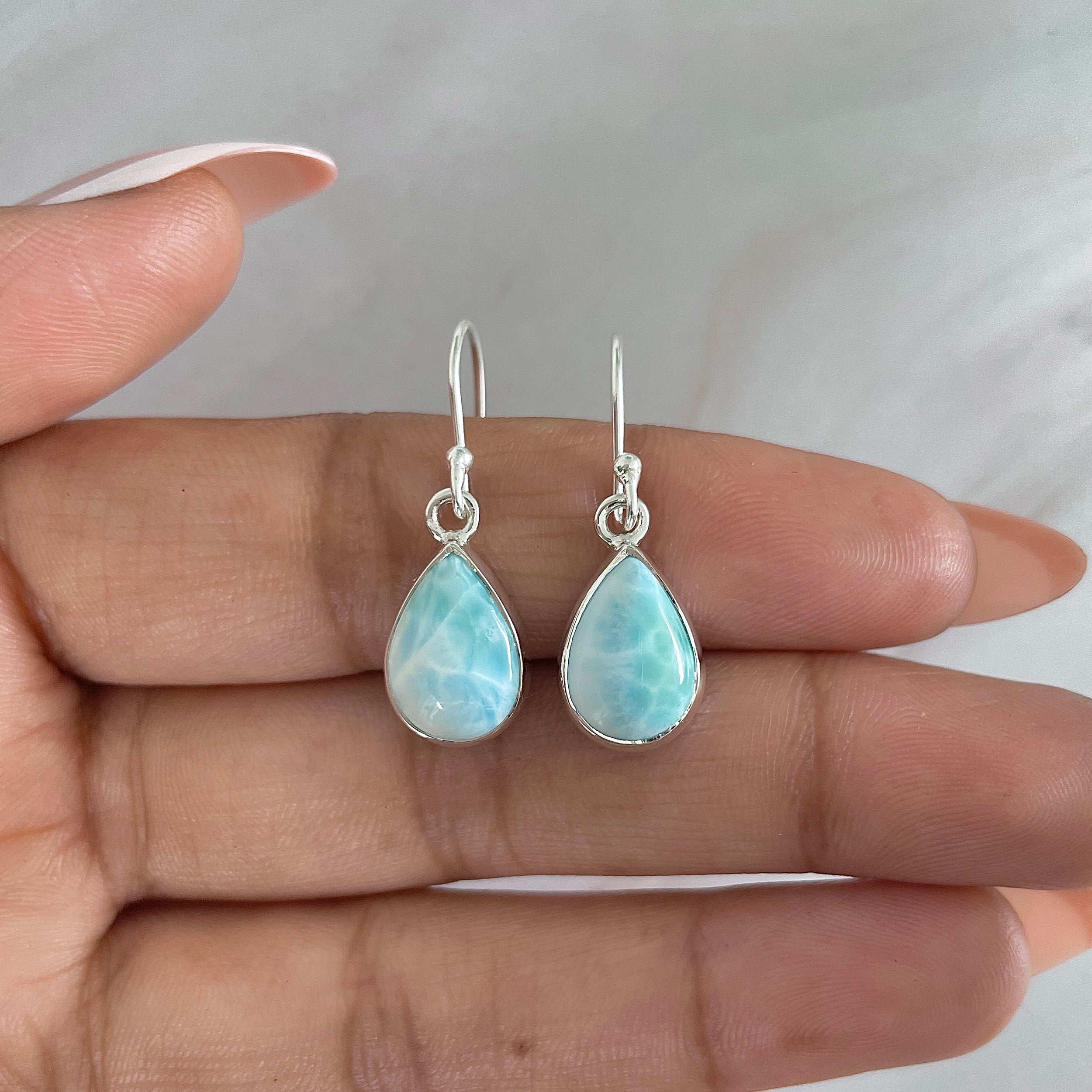 Larimar Earring-(LAR-E-1251.)