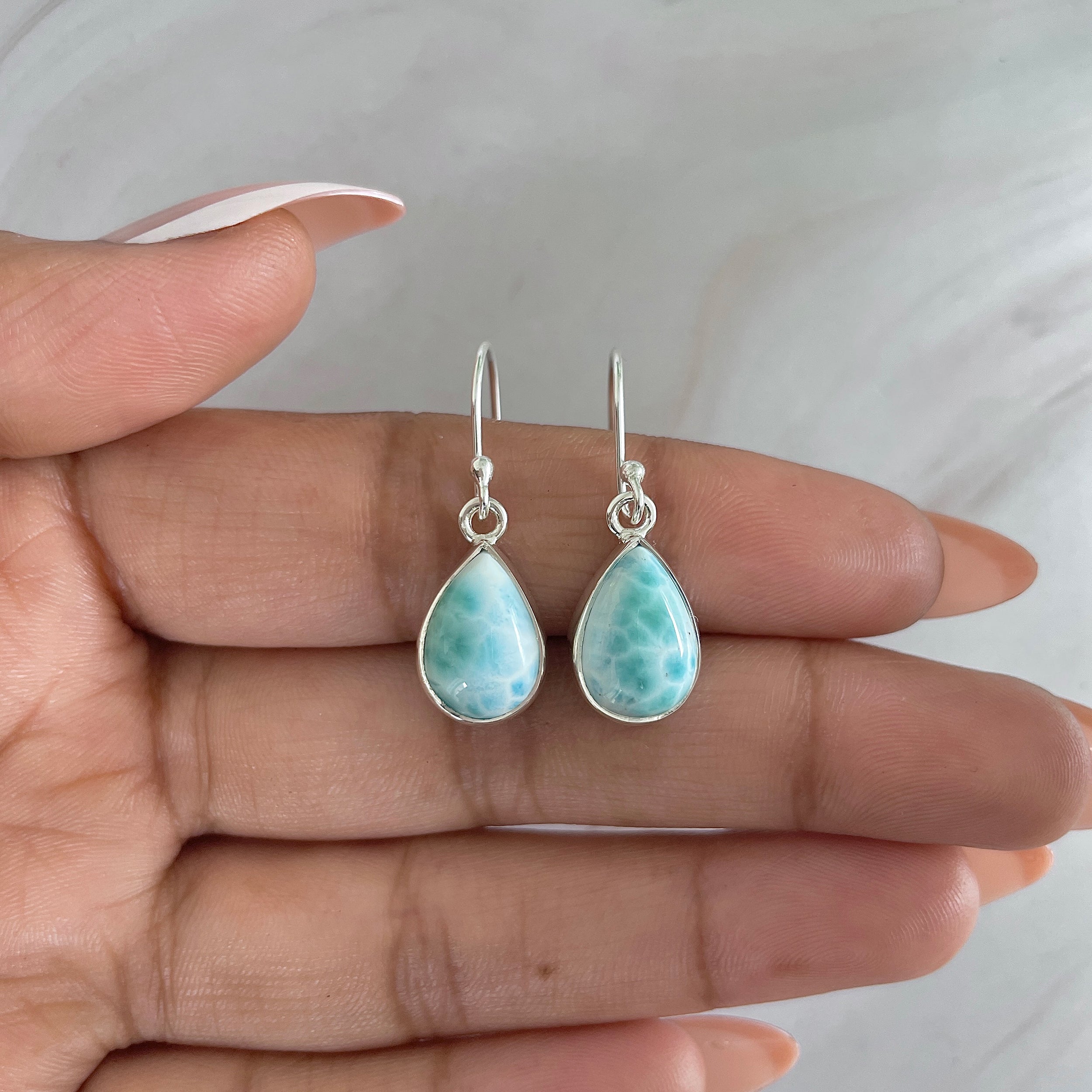 Larimar Earring-(LAR-E-1252.)