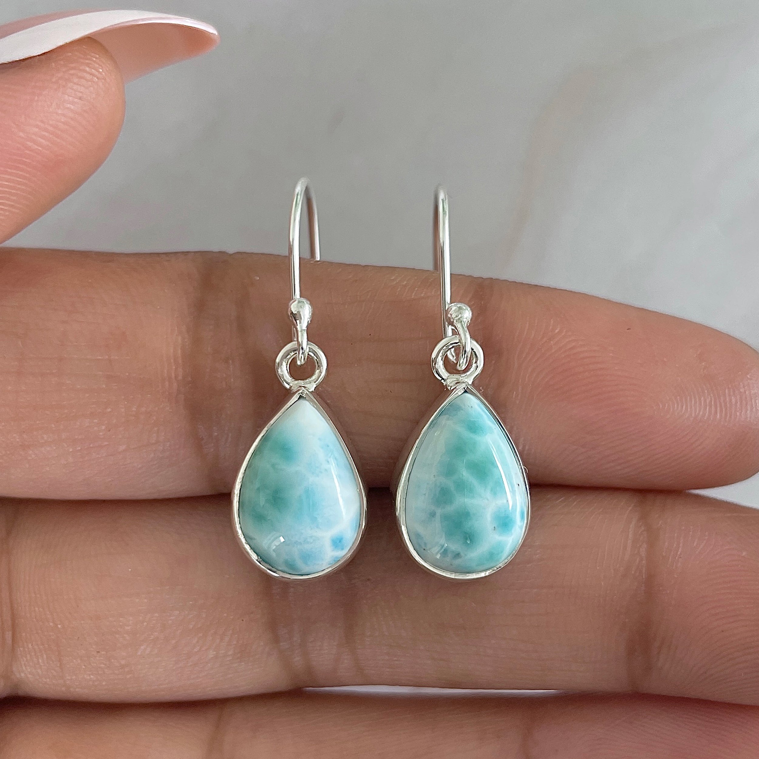 Larimar Earring-(LAR-E-1252.)