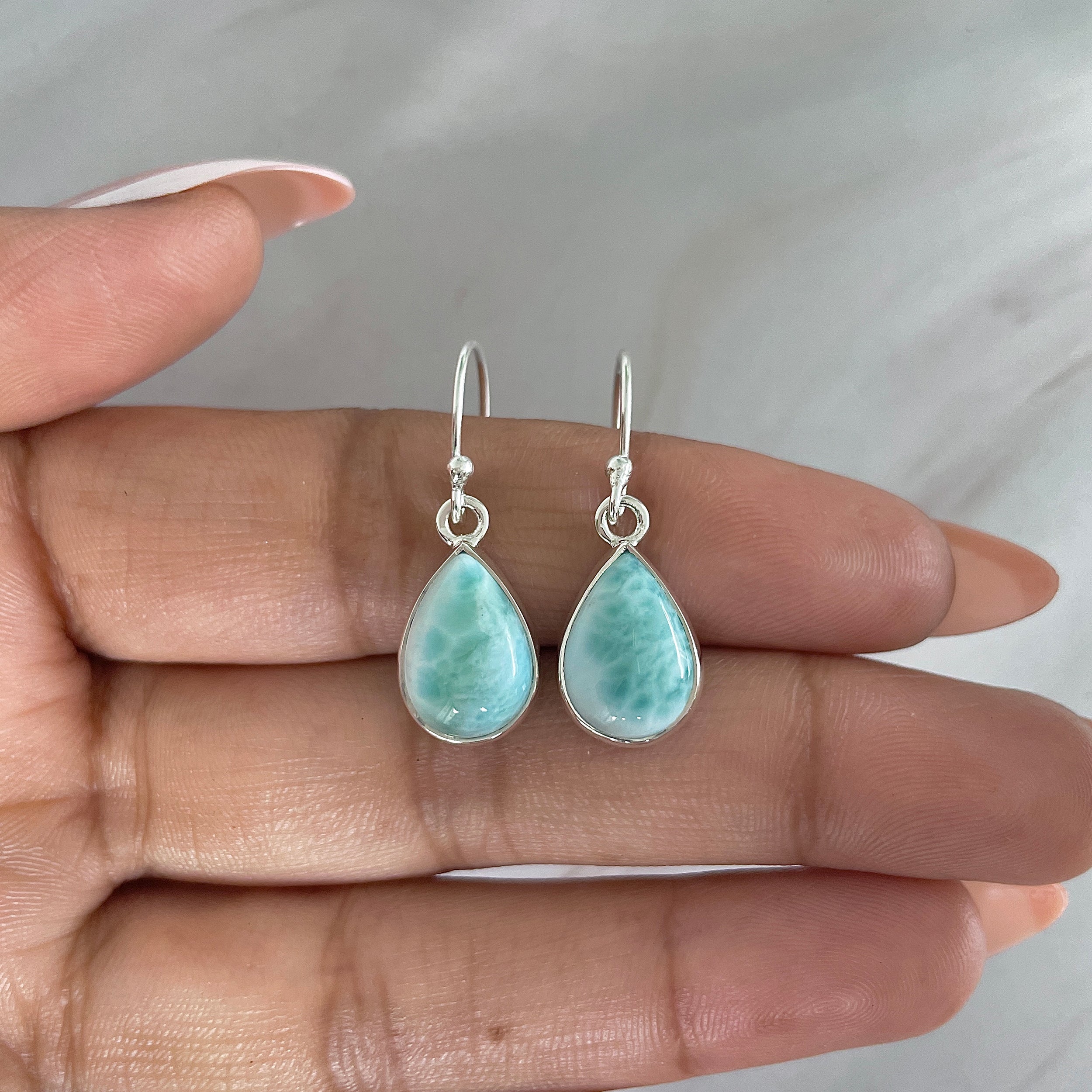 Larimar Earring-(LAR-E-1253.)