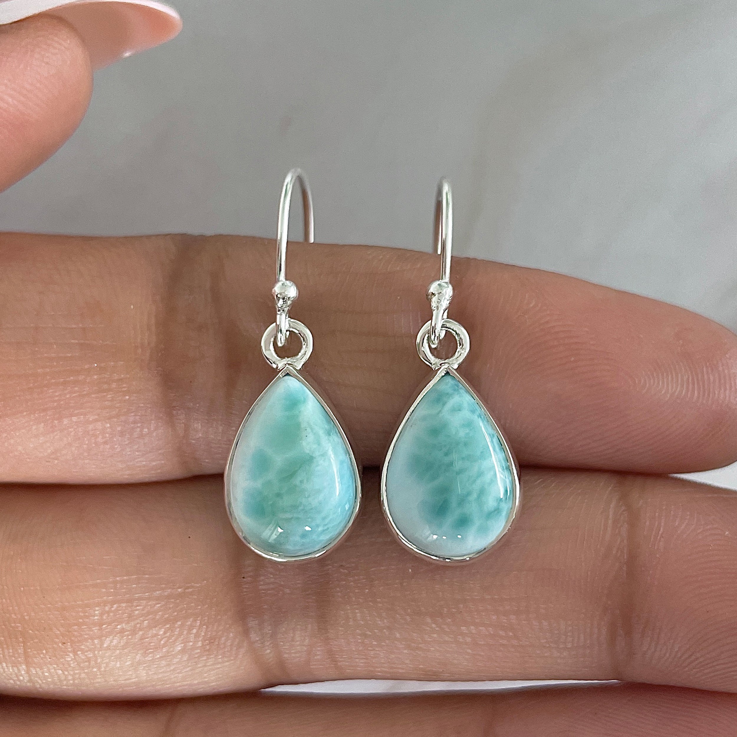 Larimar Earring-(LAR-E-1253.)