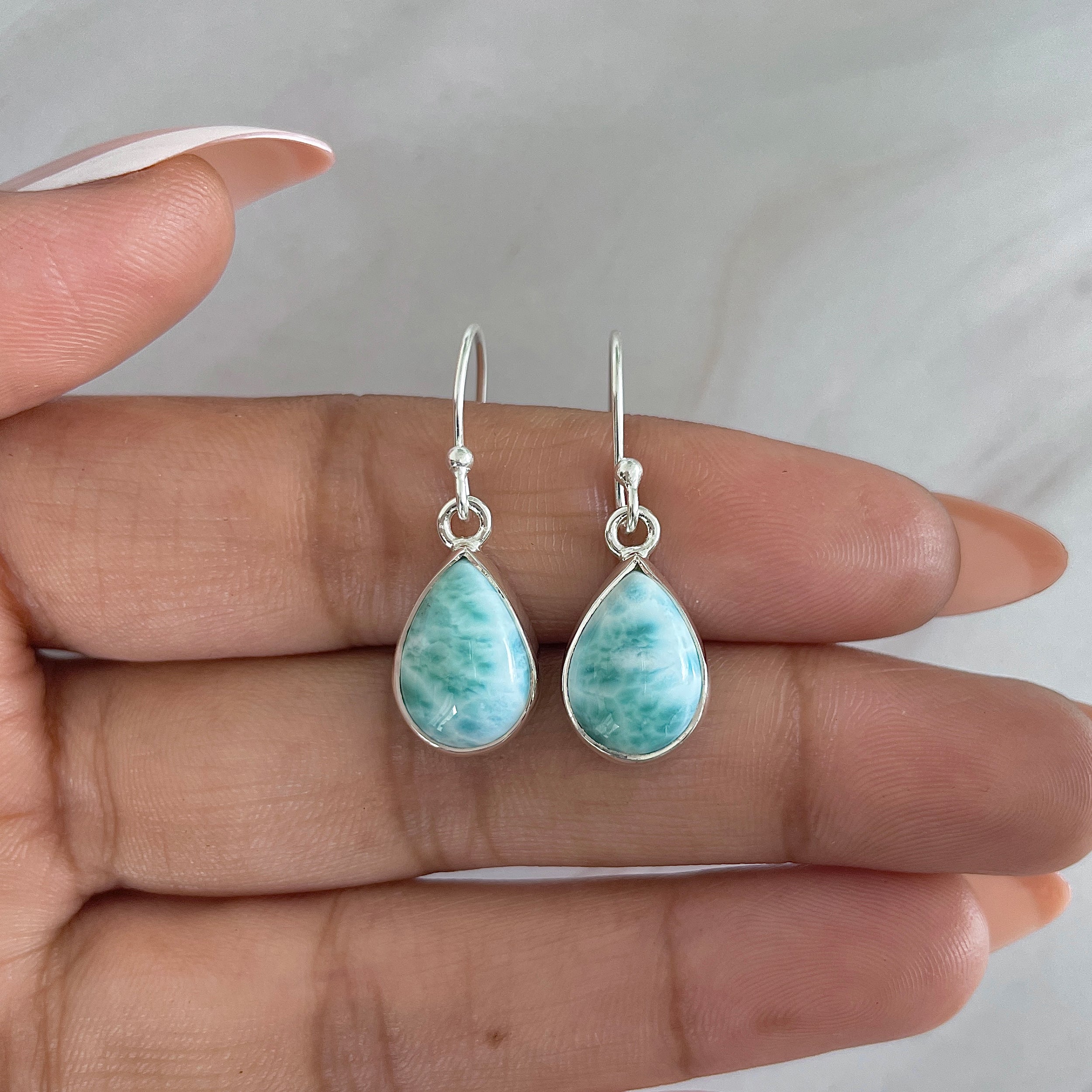 Larimar Earring-(LAR-E-1254.)