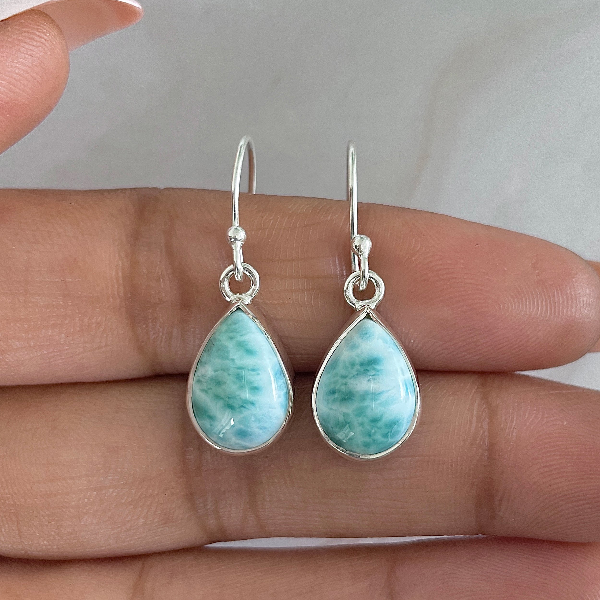 Larimar Earring-(LAR-E-1254.)