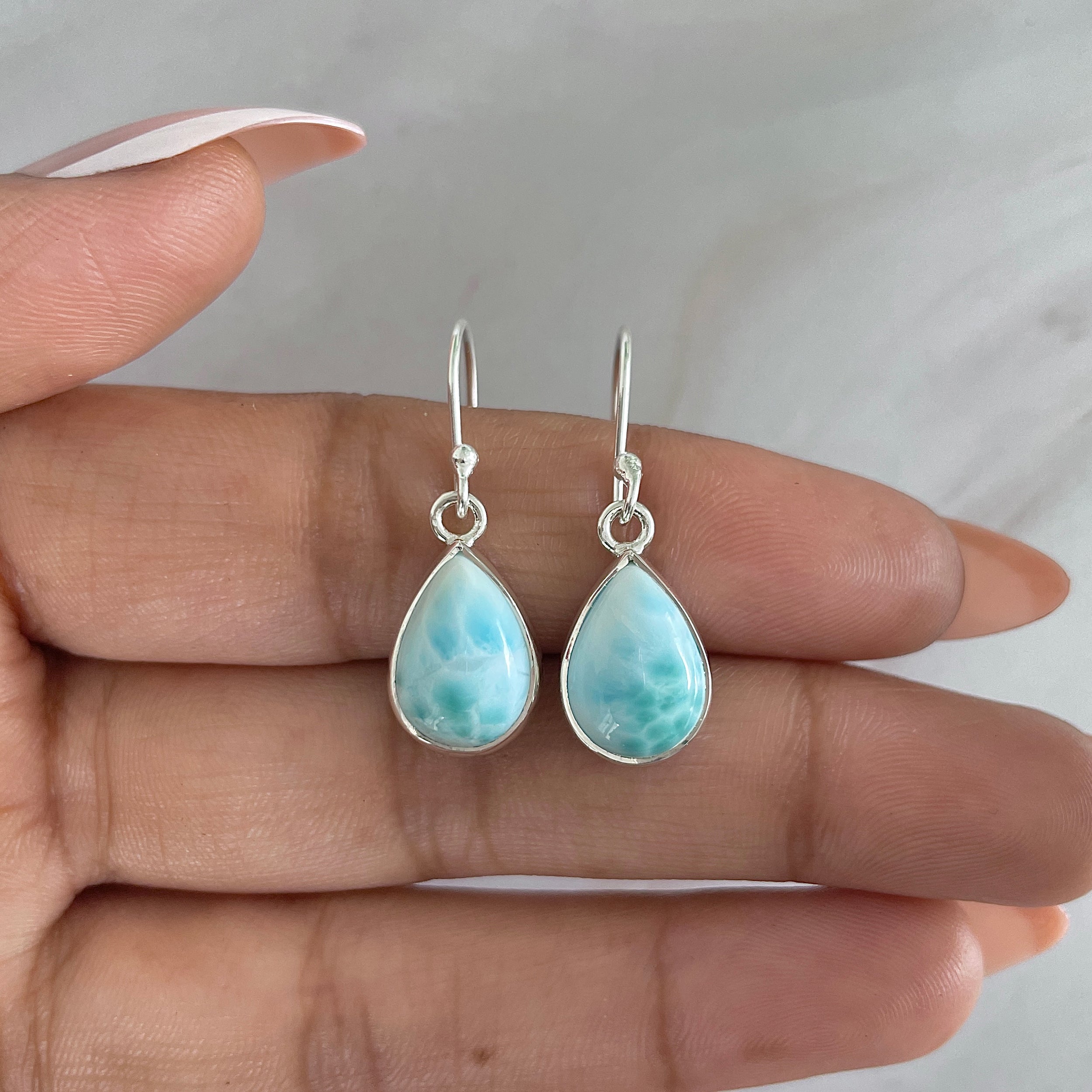 Larimar Earring-(LAR-E-1255.)