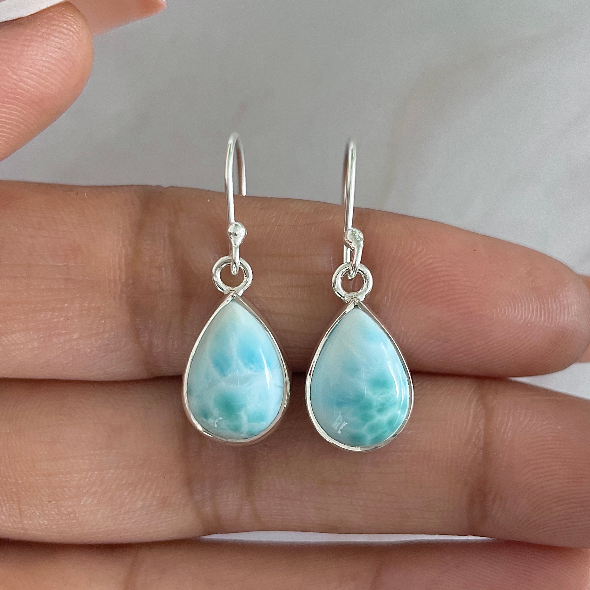 Larimar Earring-(LAR-E-1255.)