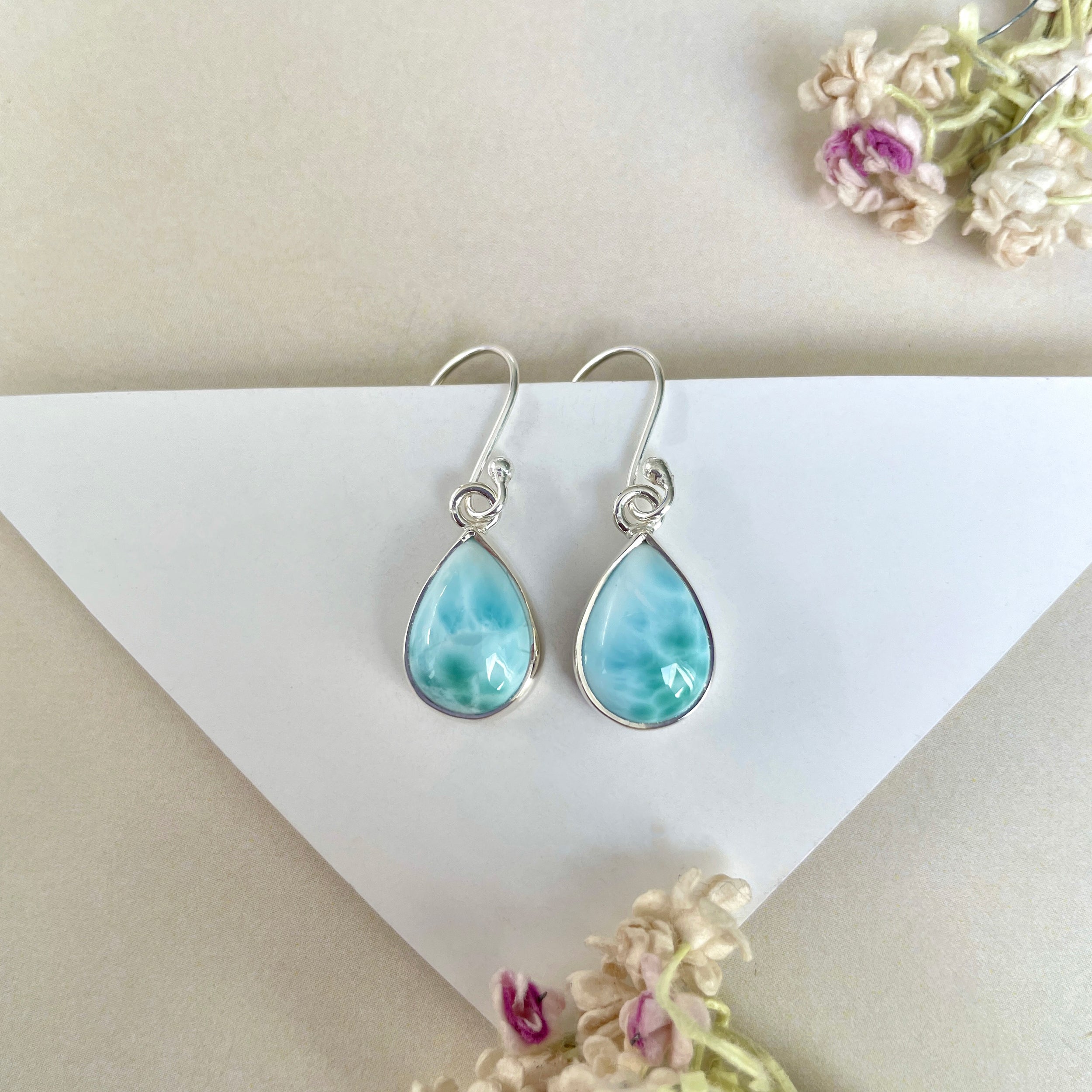 Larimar Earring-(LAR-E-1255.)