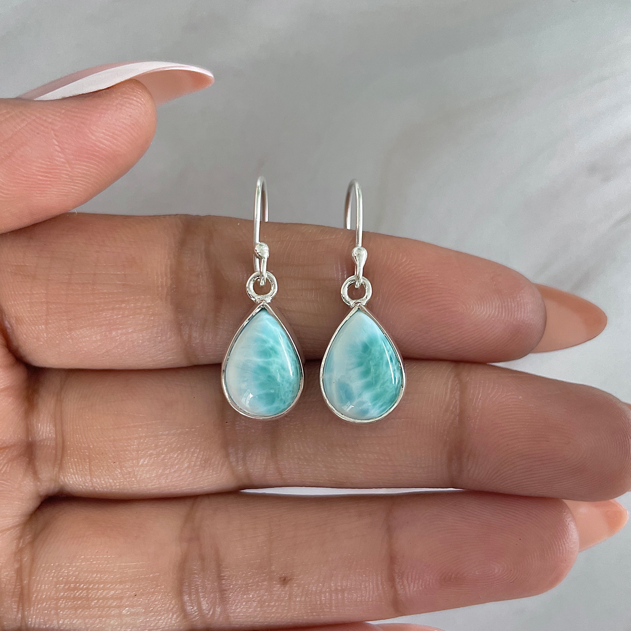 Larimar Earring-(LAR-E-1256.)