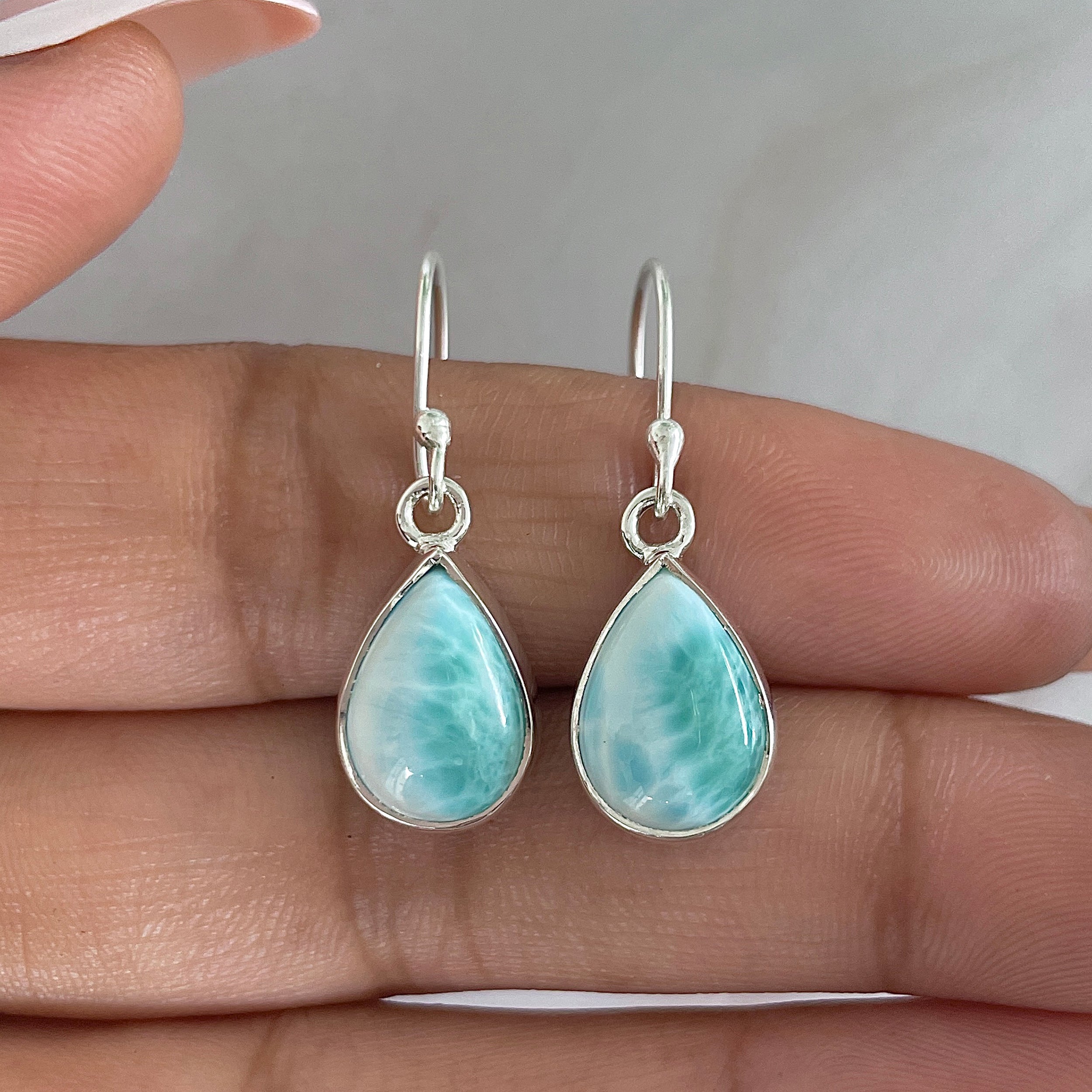 Larimar Earring-(LAR-E-1256.)