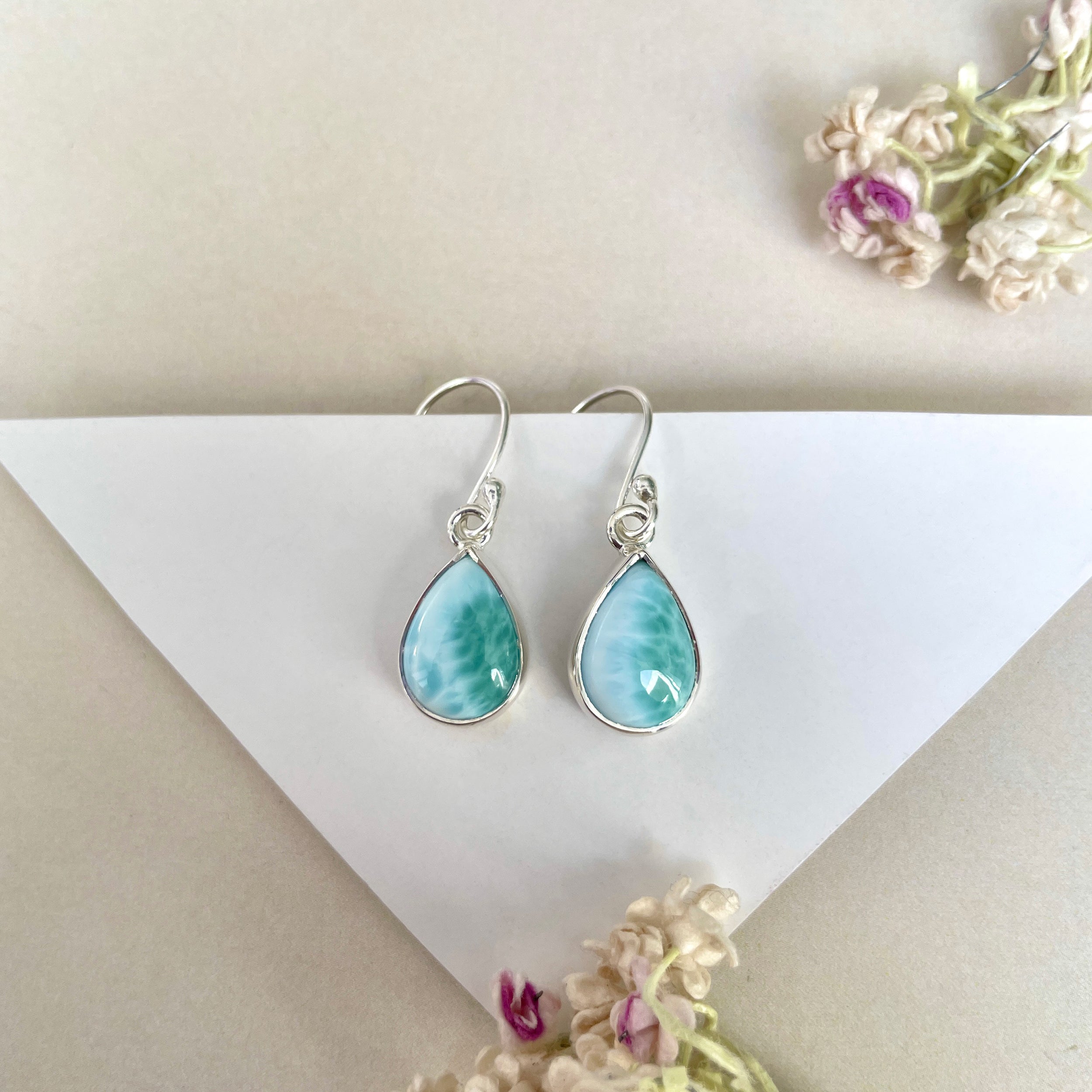 Larimar Earring-(LAR-E-1256.)
