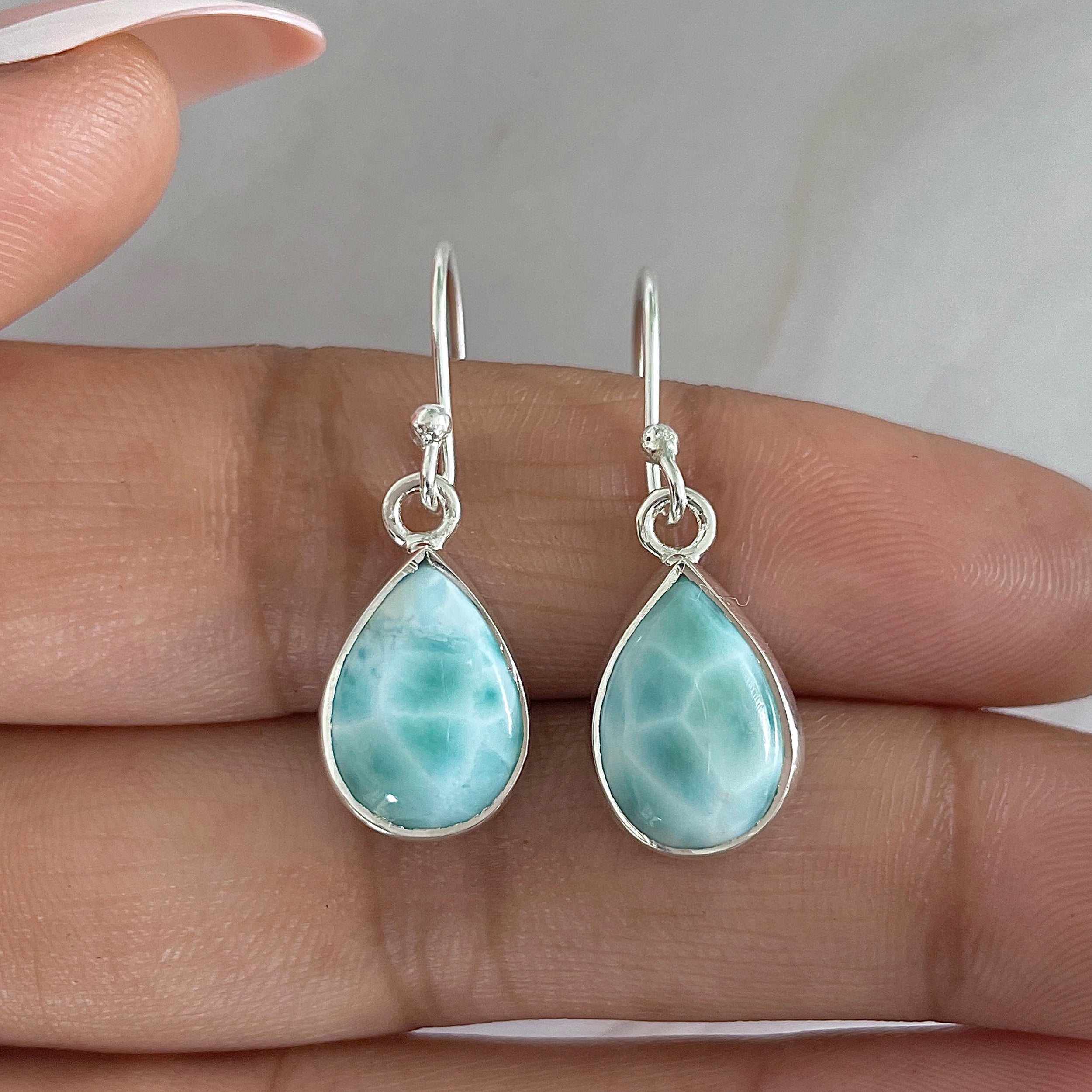 Larimar Earring-(LAR-E-1257.)