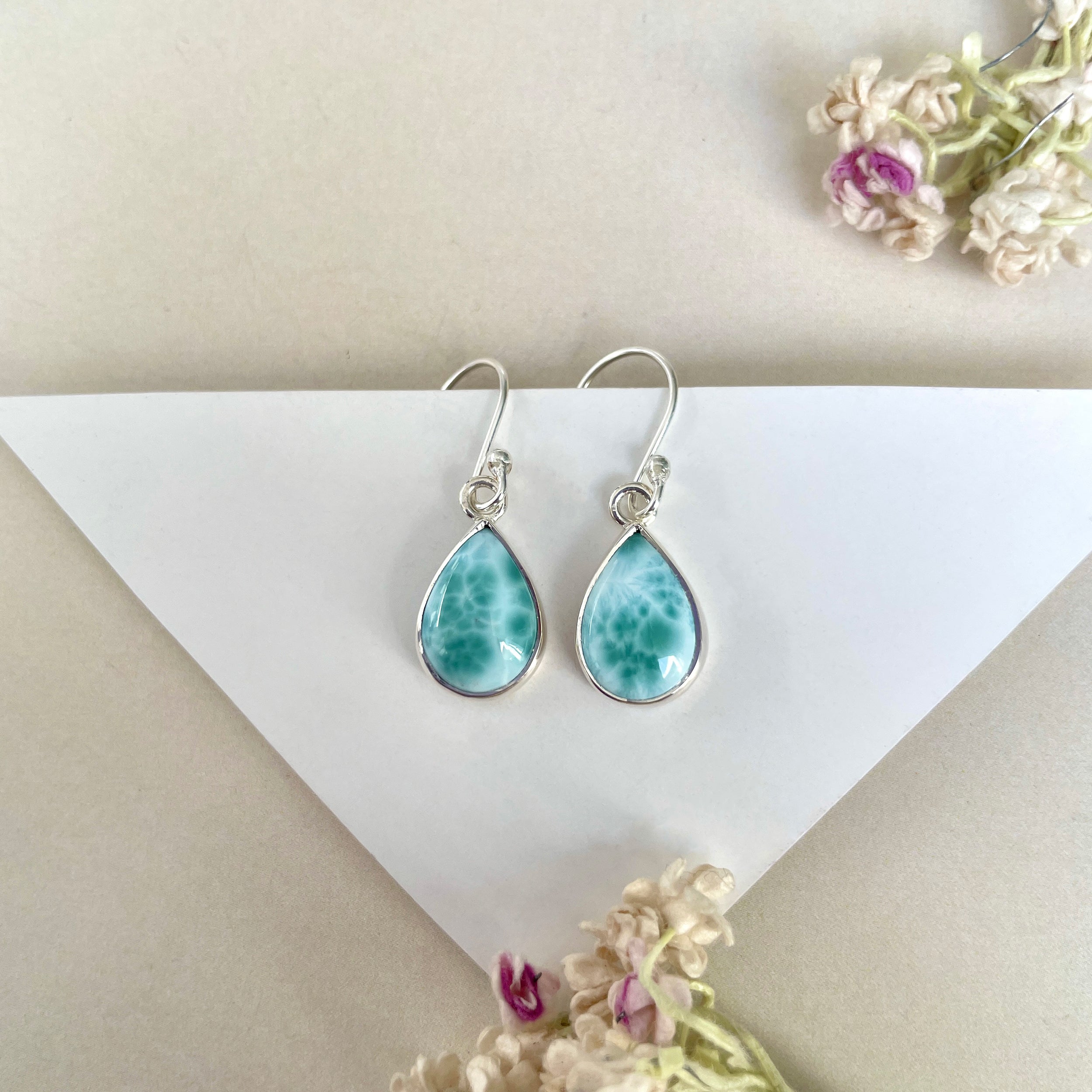 Larimar Earring-(LAR-E-1258.)