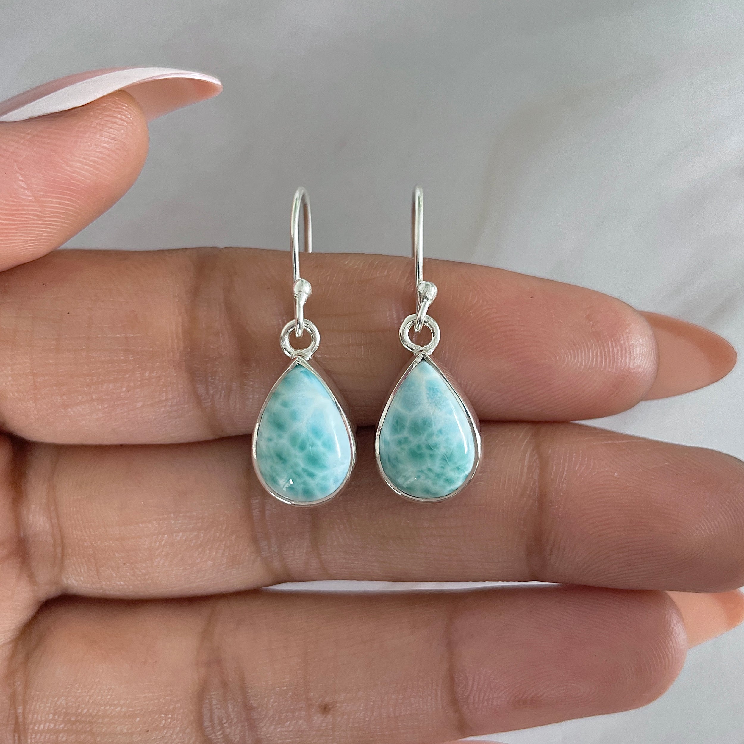 Larimar Earring-(LAR-E-1259.)