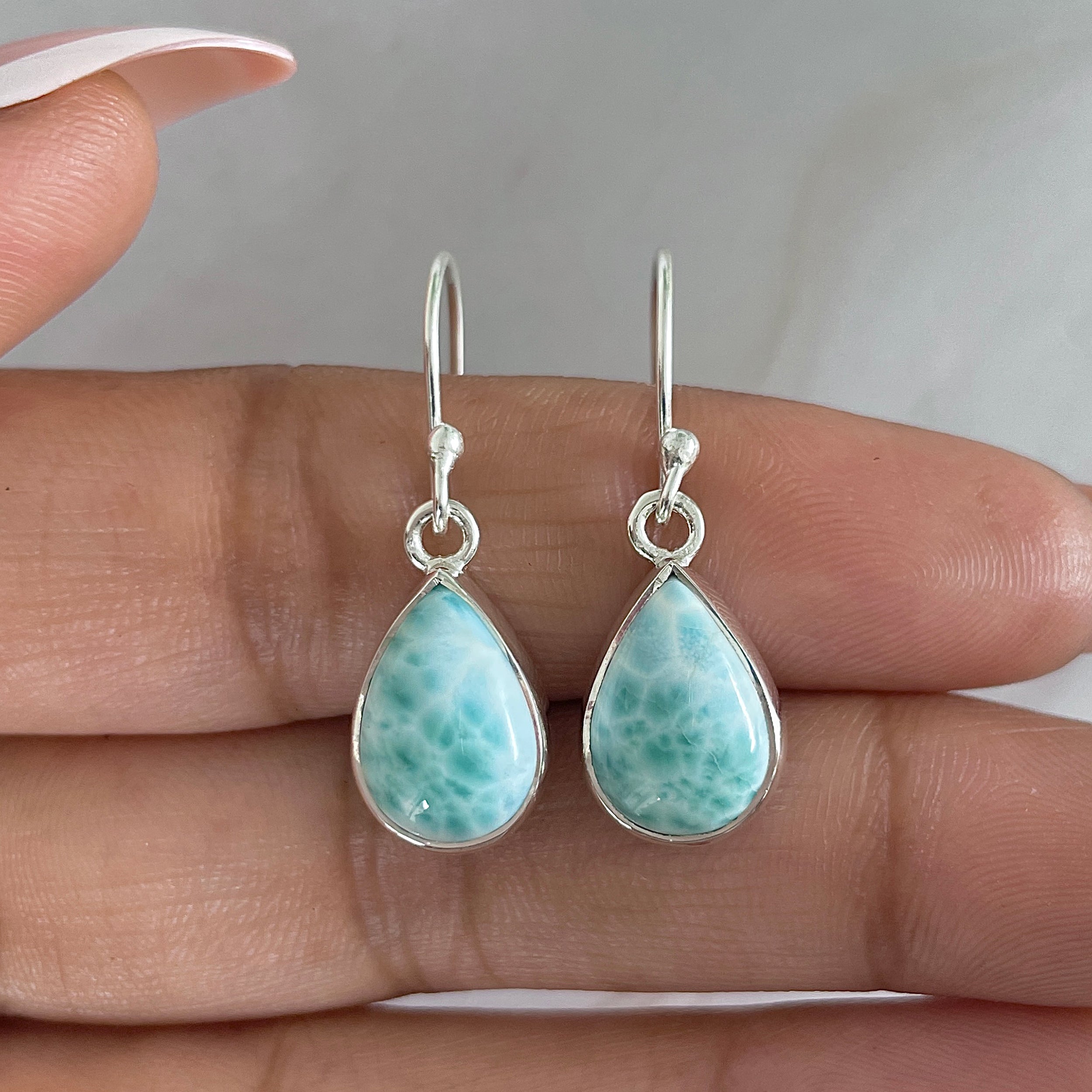 Larimar Earring-(LAR-E-1259.)