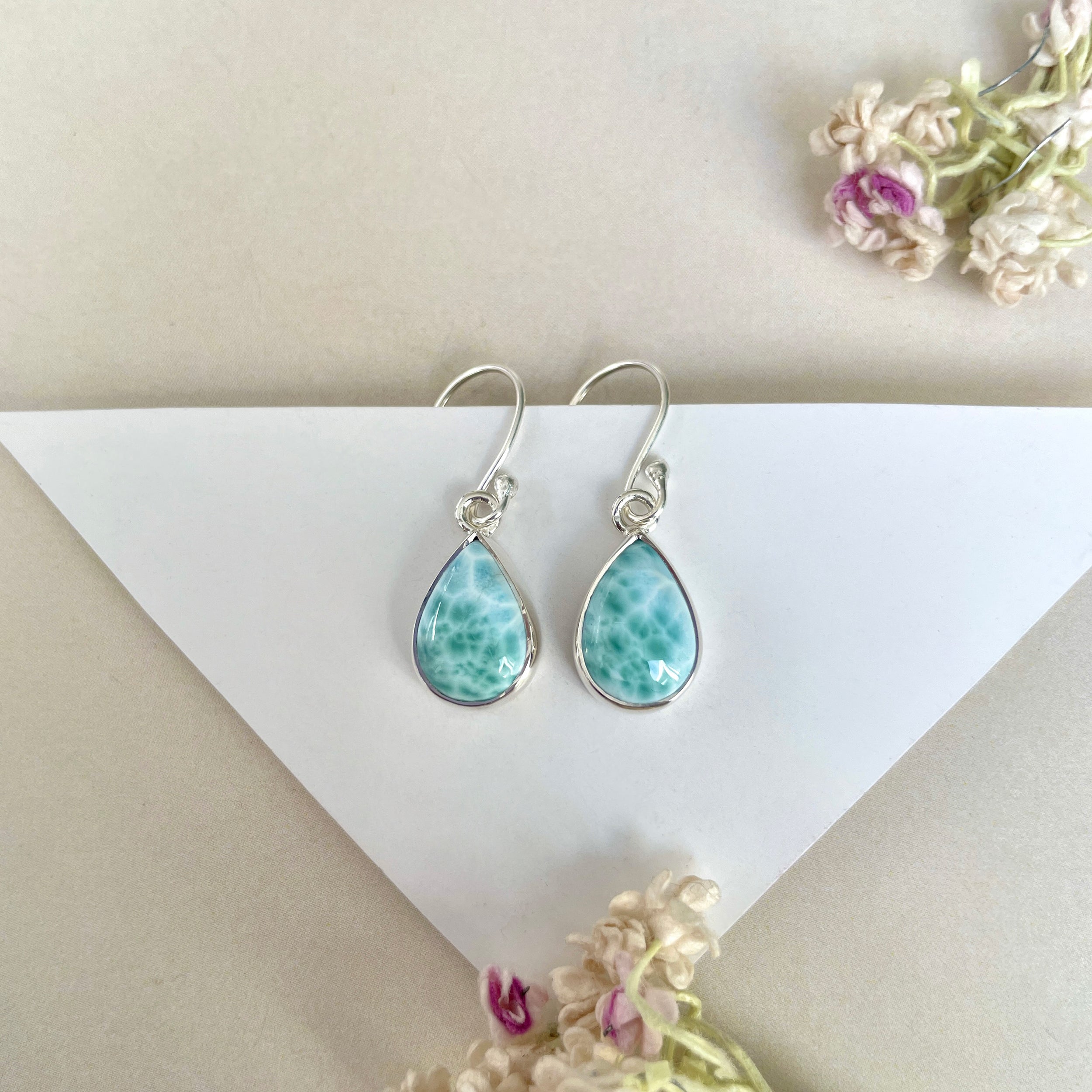 Larimar Earring-(LAR-E-1259.)